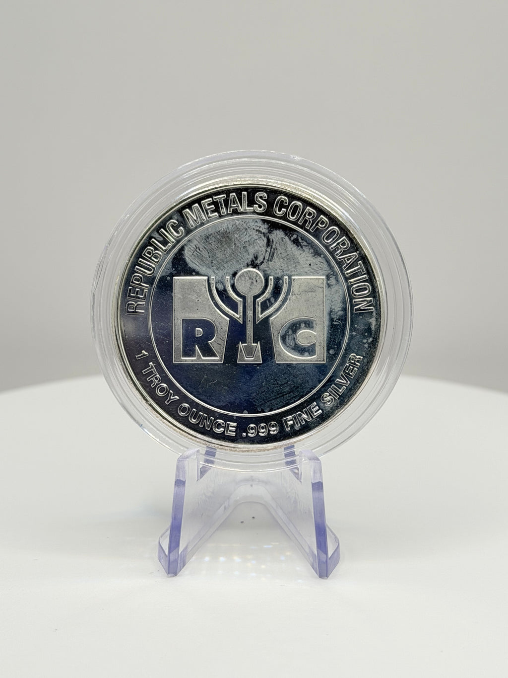 Republic Metals Corp RMC 1 oz .999 Fine Silver Round Bullion