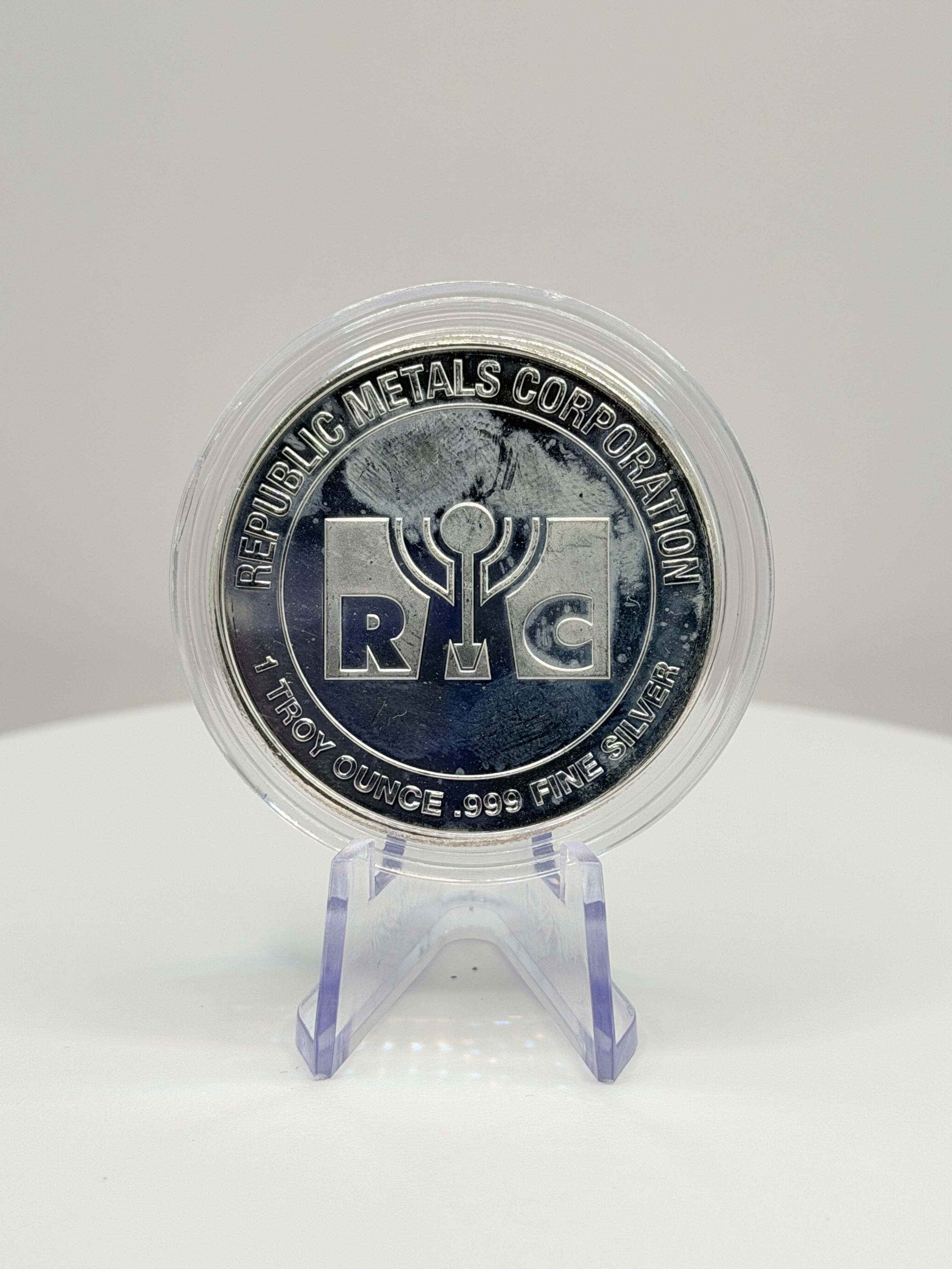 Republic Metals Corp RMC 1 oz .999 Fine Silver Round Bullion