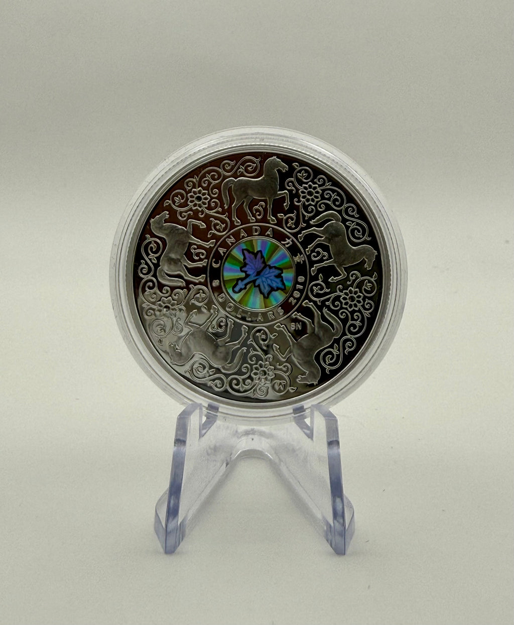 2010 Canada $8 Maple of Strength Sterling Silver Proof & Hologram Coin (Box & COA)