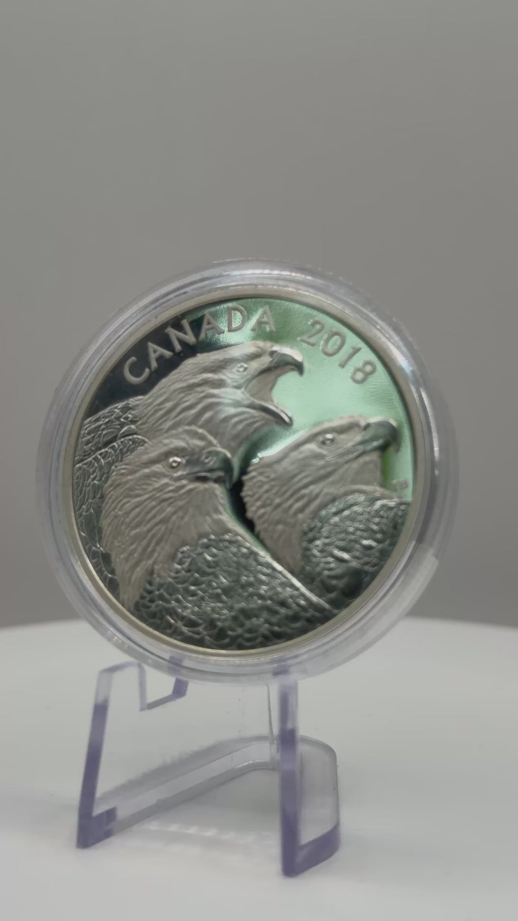 2018 Canada $15 Magnificent Bald Eagles 1 oz Silver Proof Coin
