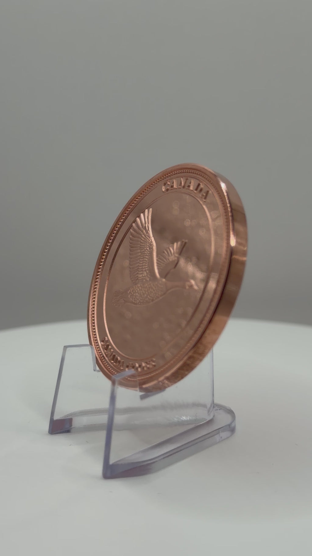 1oz .999 Fine Copper Canada Goose Proof Coin