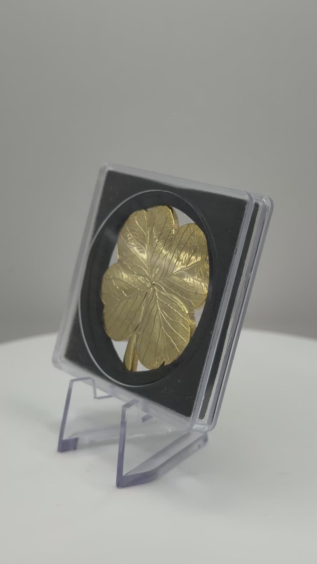 Lucky Four-Leaf Clover Shaped Pure .999 Fine Copper Art Medal