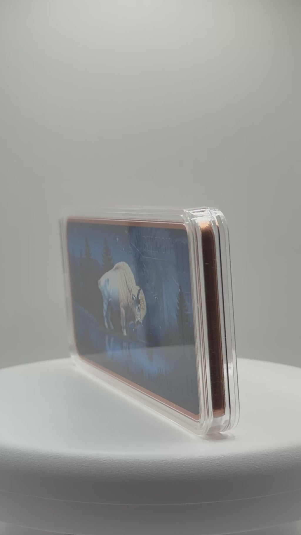 10 oz White Buffalo Currency Colorized .999 Copper Art Bar