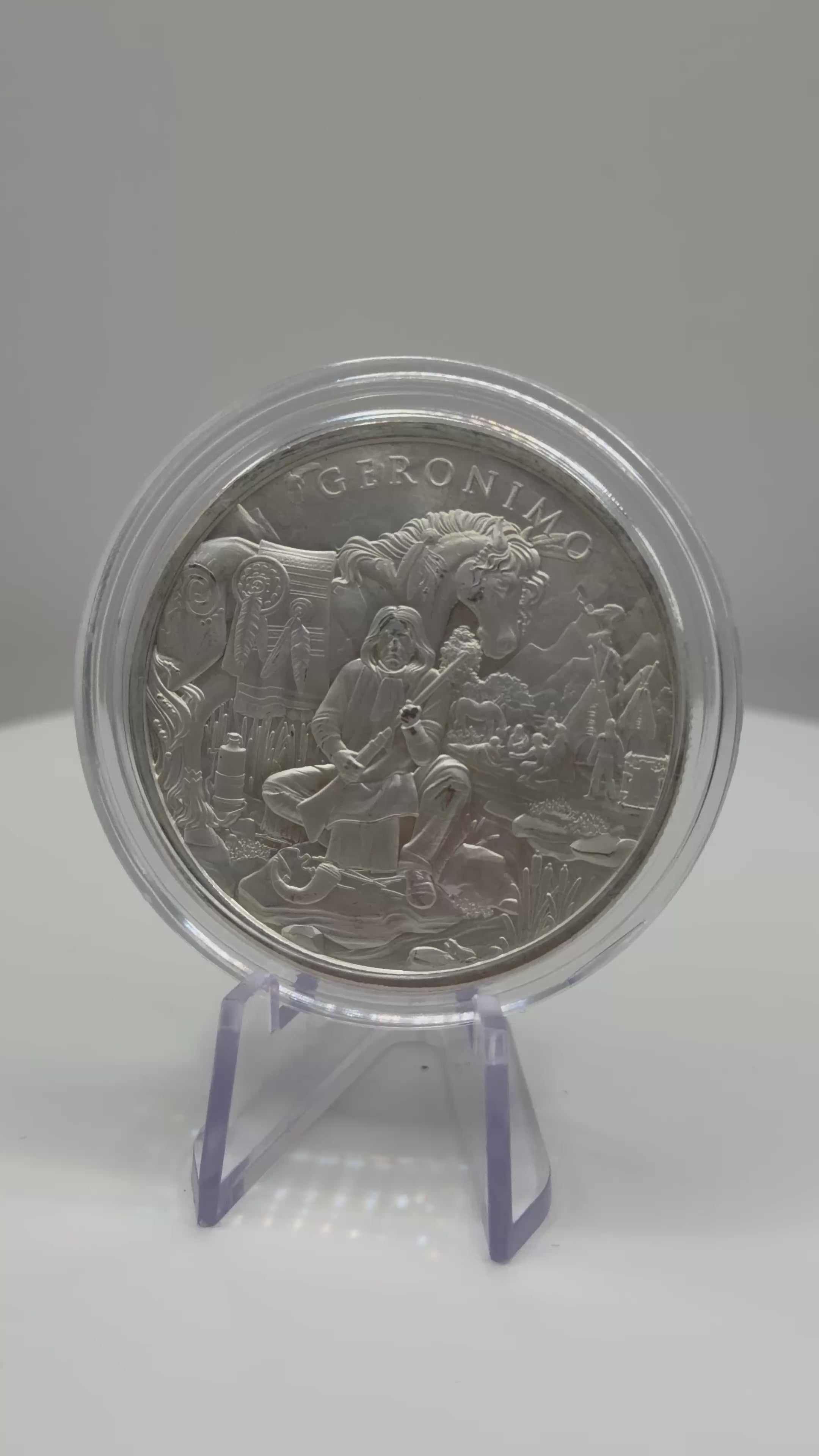 Geronimo 1 oz Silver Round (.999 Fine Bullion) - Legendary Warriors Series