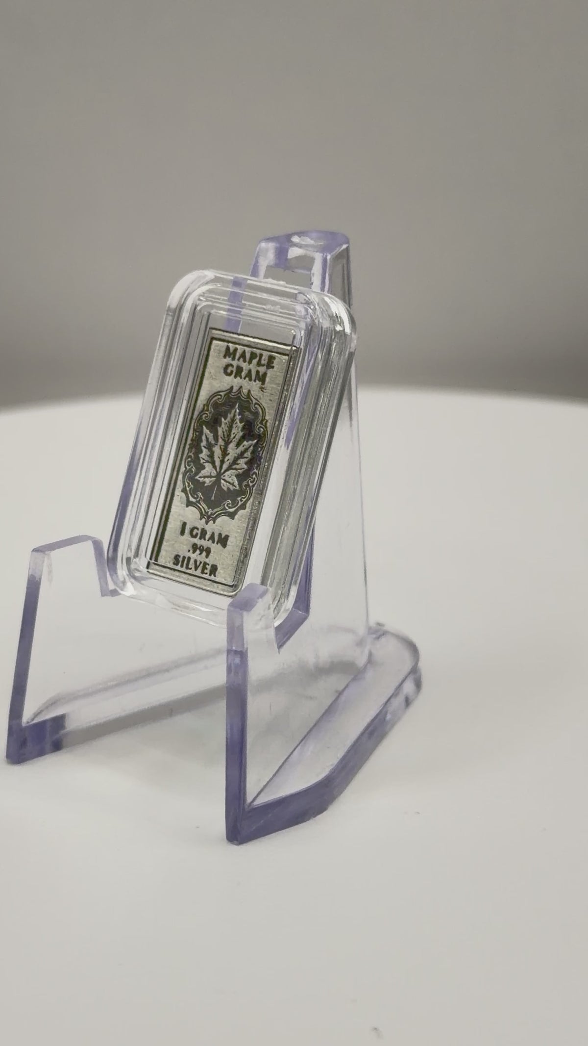1 Gram .999 Fine Silver Bar - Maple Gram Collector Edition