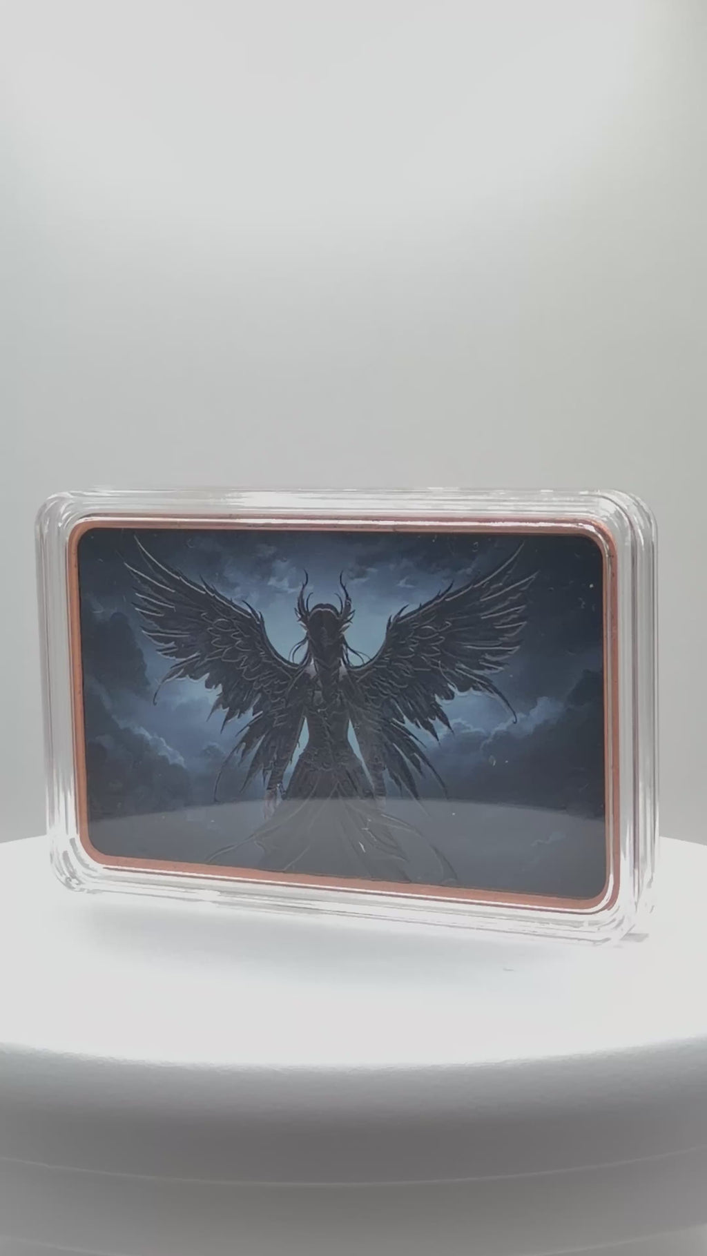 Dark Angel 5 oz Colorized .999 Fine Copper Art Bar Bullion