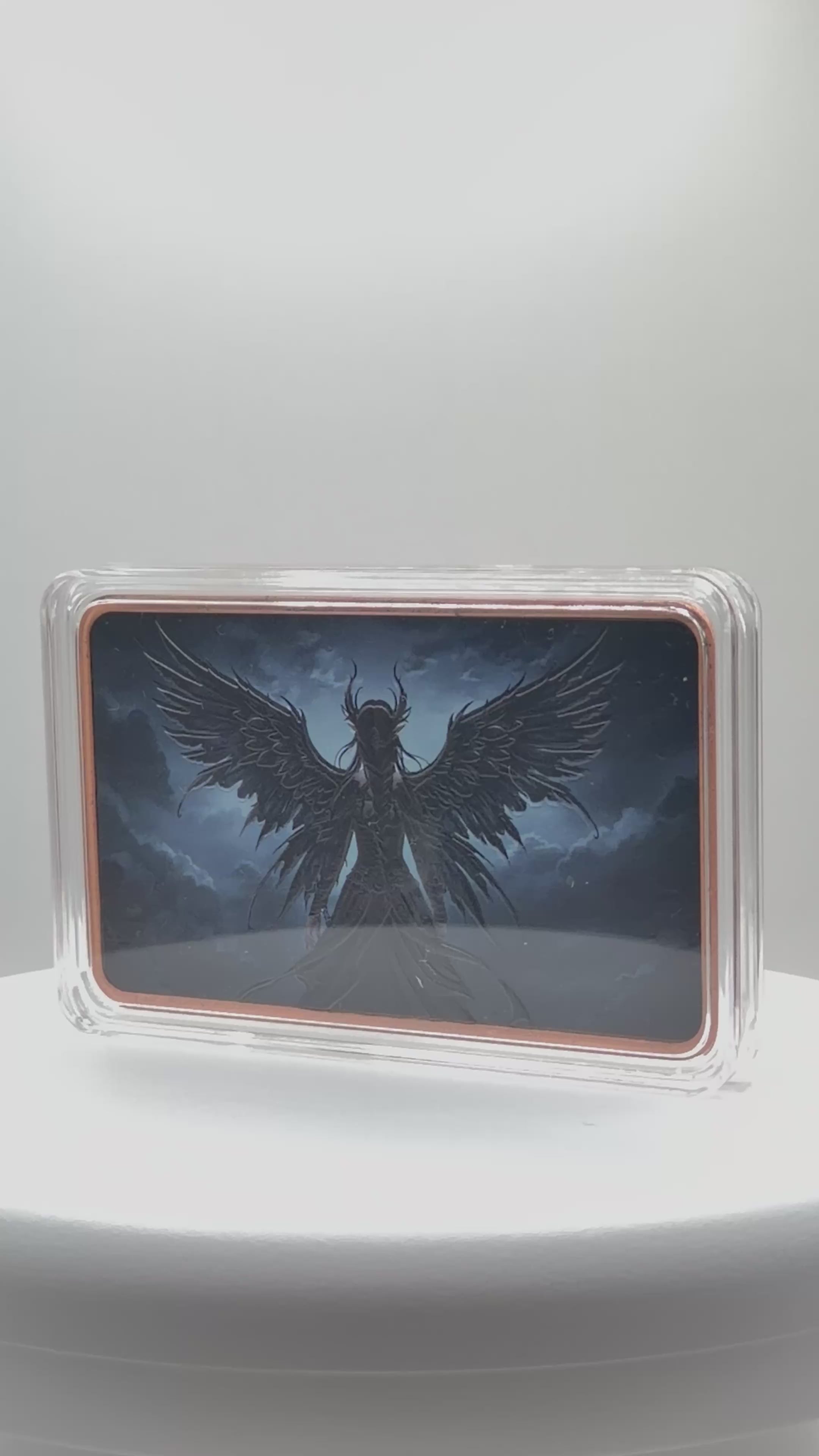 Dark Angel 5 oz Colorized .999 Fine Copper Art Bar Bullion