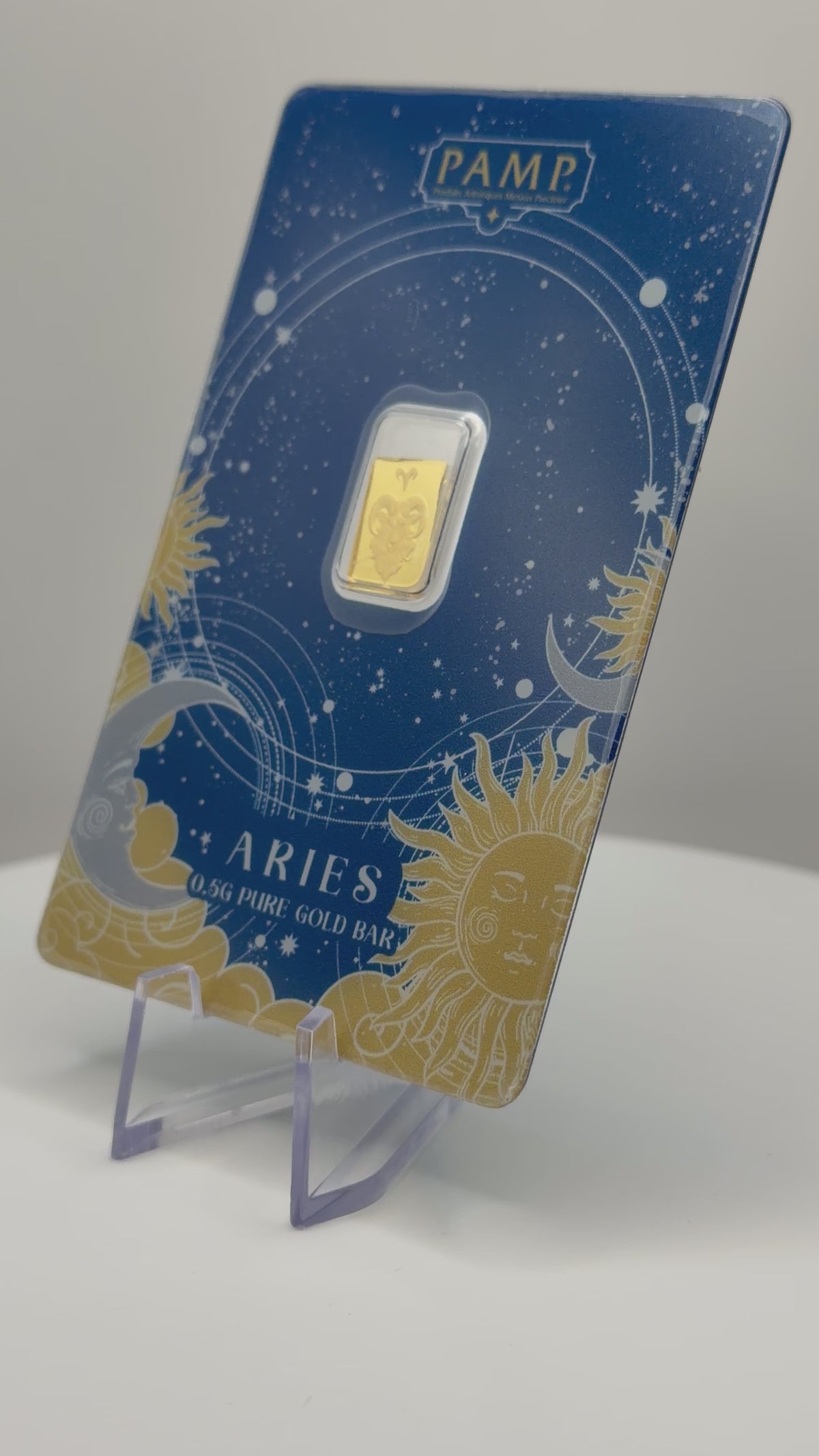 PAMP Suisse Zodiac 0.5g Fine Gold Bar in Certified Assay Card