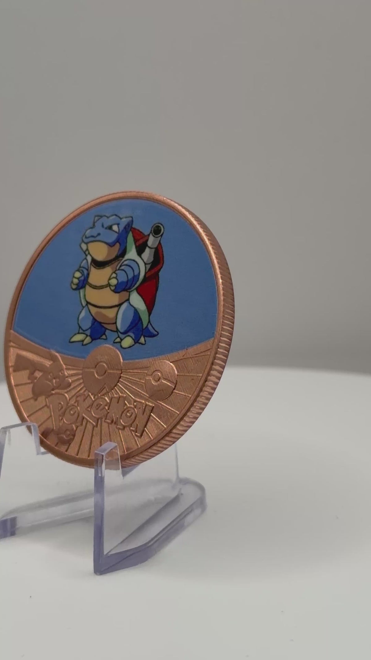 Blastoise Pokémon Copper Coin & Token Set - Gamer Gift Fan Art