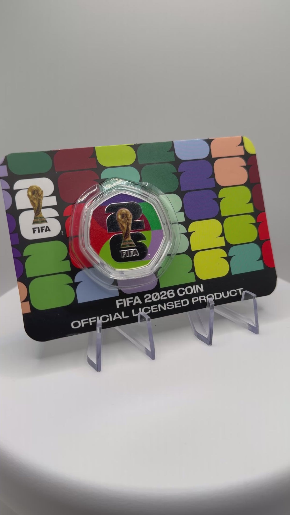 2026 Solomon Islands FIFA World Cup Trophy 50 Cents Coin In Card MDM Official Licensed