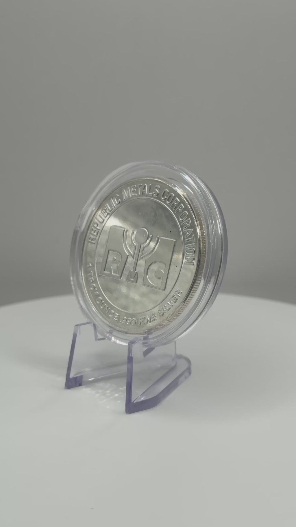 Republic Metals Corp RMC 1 oz .999 Fine Silver Round Bullion