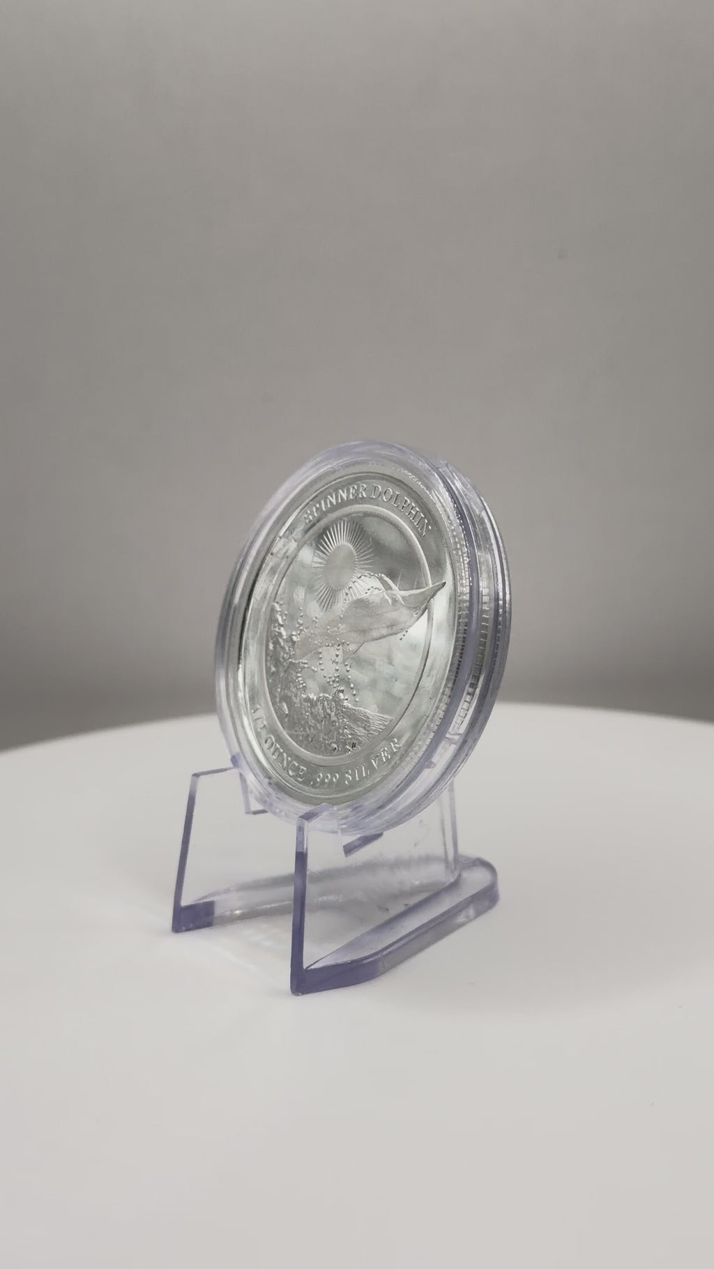 Highland Mint 2025 Spinner Dolphin 1/2 oz Pure Silver Round