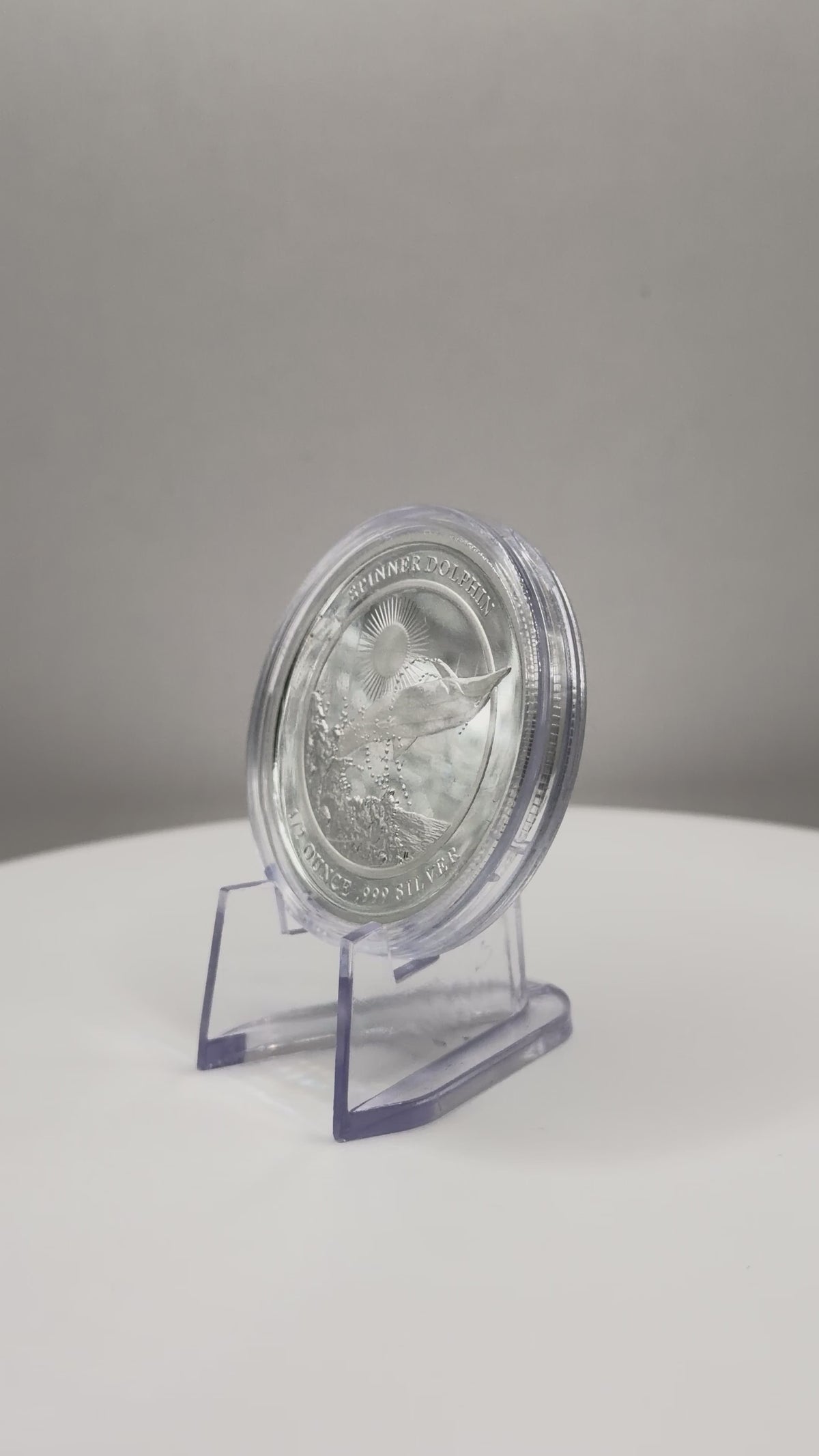 Highland Mint 2025 Spinner Dolphin 1/2 oz Pure Silver Round