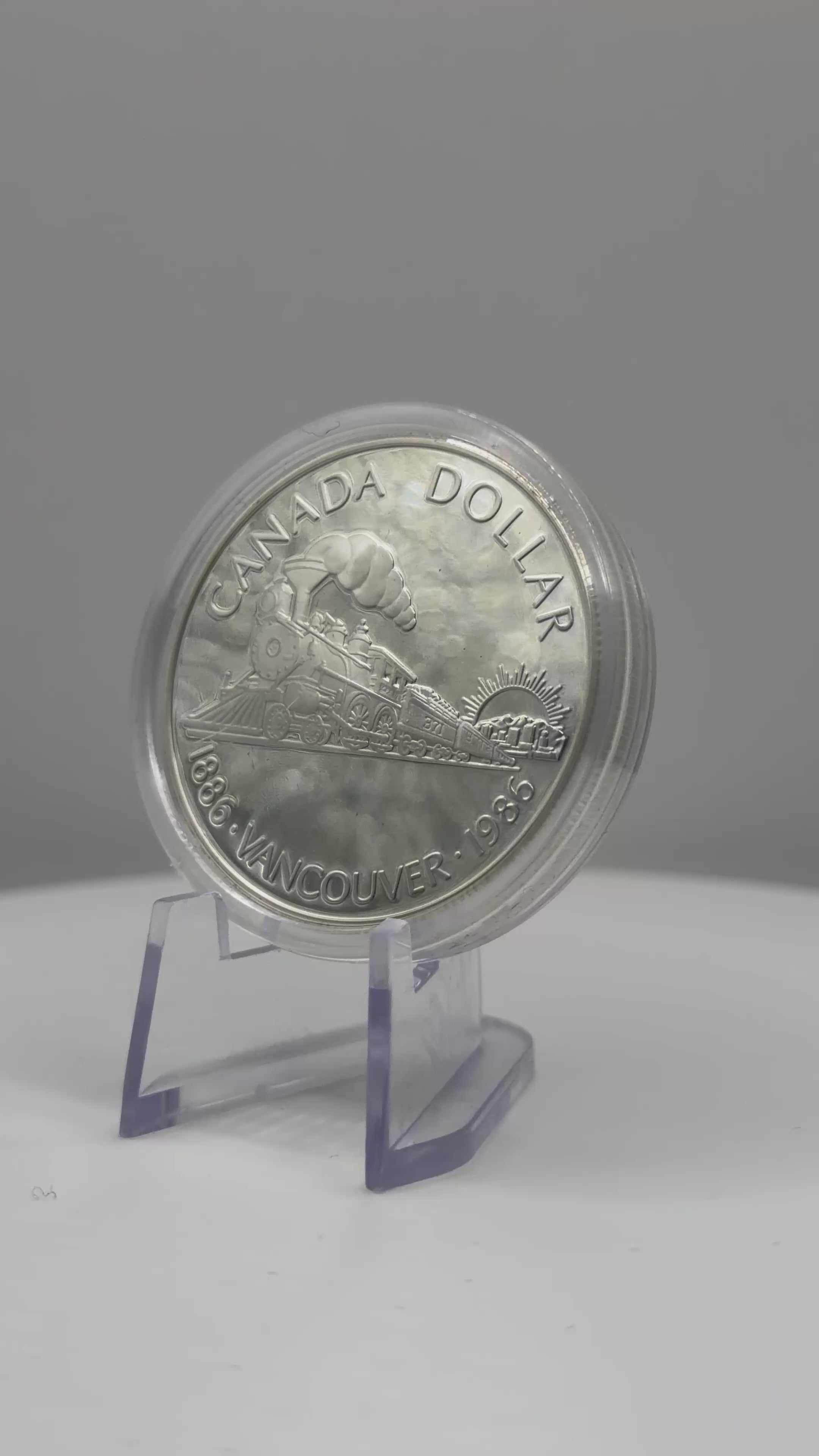 1986 Canada Vancouver Centennial $1 Silver Proof Coin Boxed