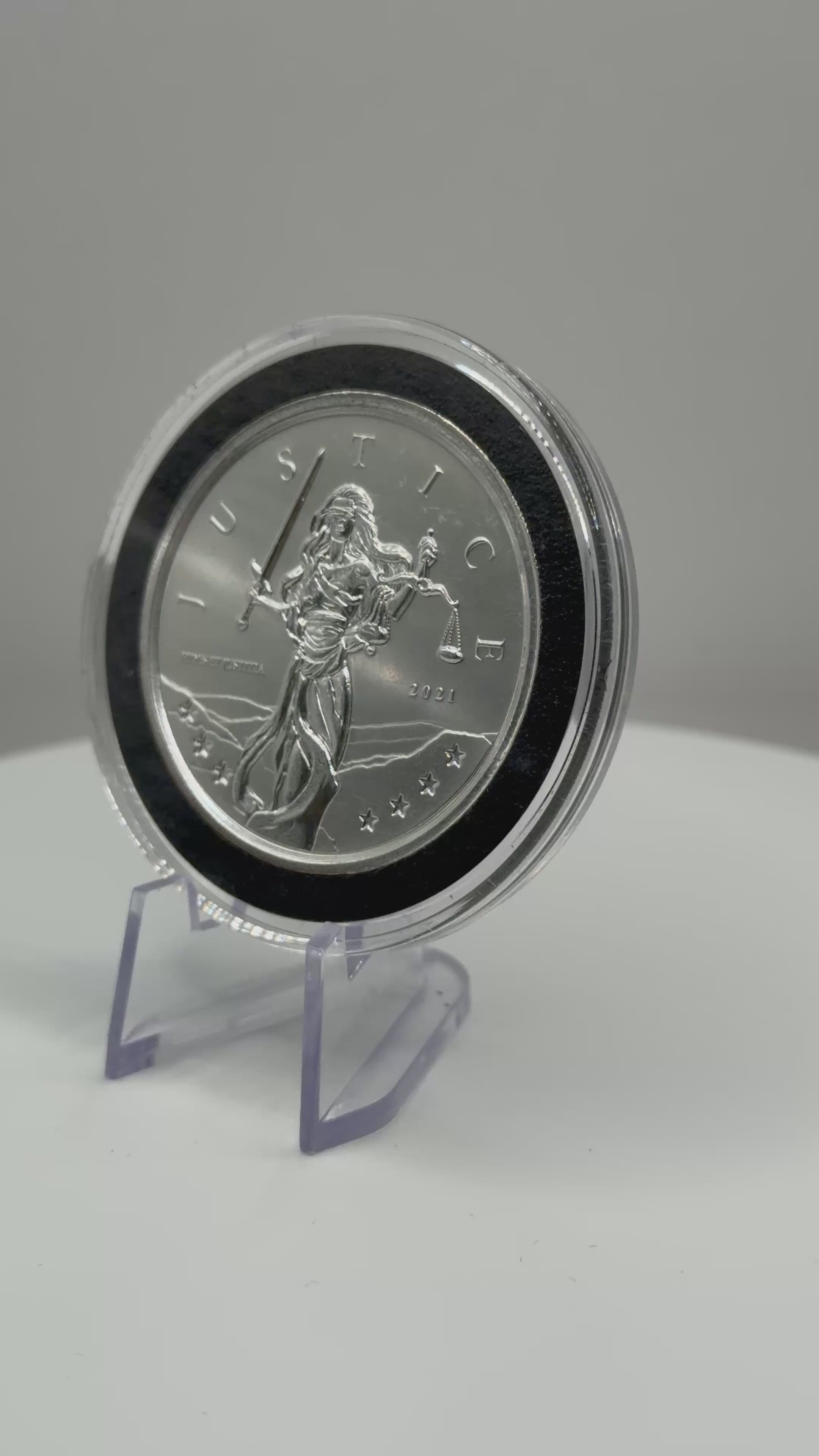 2021 Gibraltar Lady Justice 1 oz Silver Coin (.999 Fine Bullion) - Scottsdale Mint