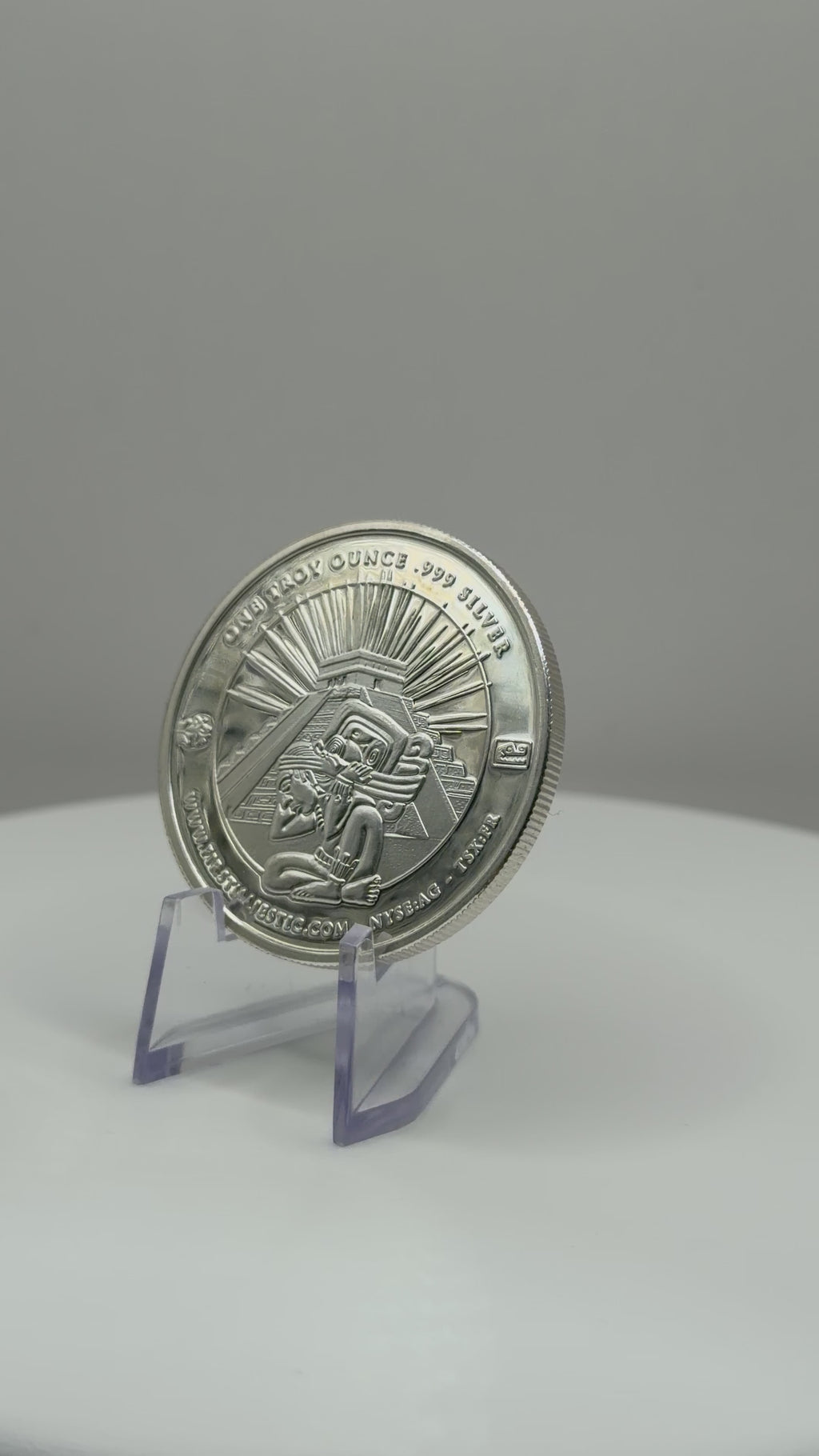 1 oz First Majestic Silver Round – .999 Pure Mayan Pyramid Edition