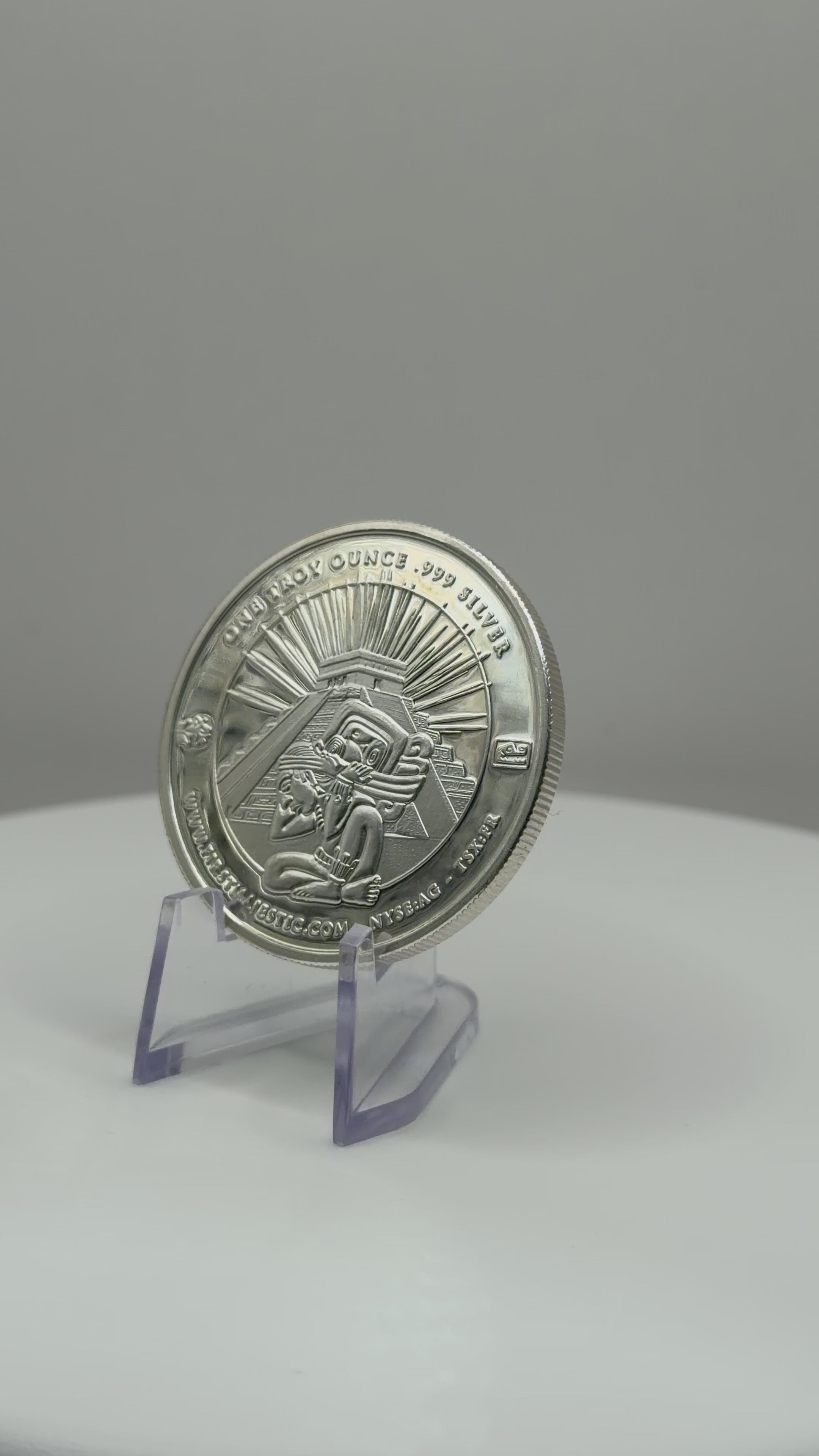 1 oz First Majestic Silver Round – .999 Pure Mayan Pyramid Edition