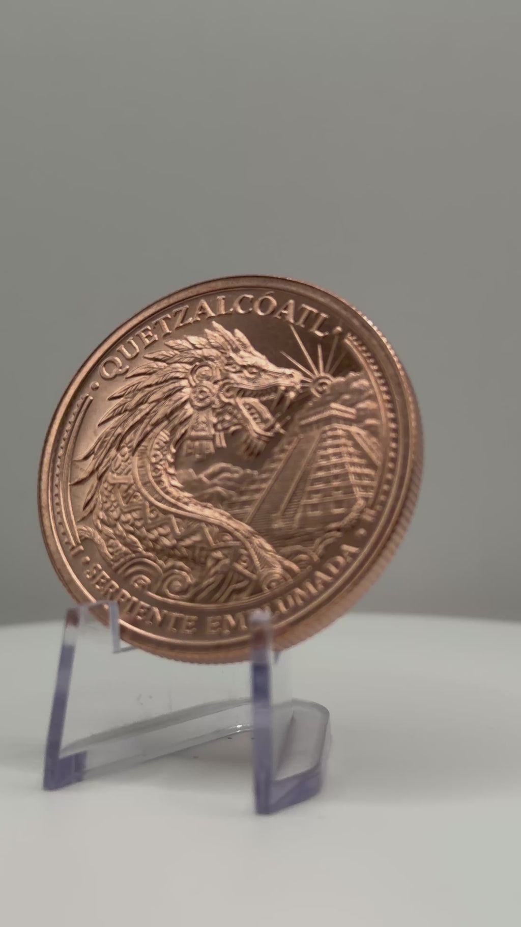Quetzalcoatl 1 oz .999 Pure Copper Round - Legado Mexicano Coin
