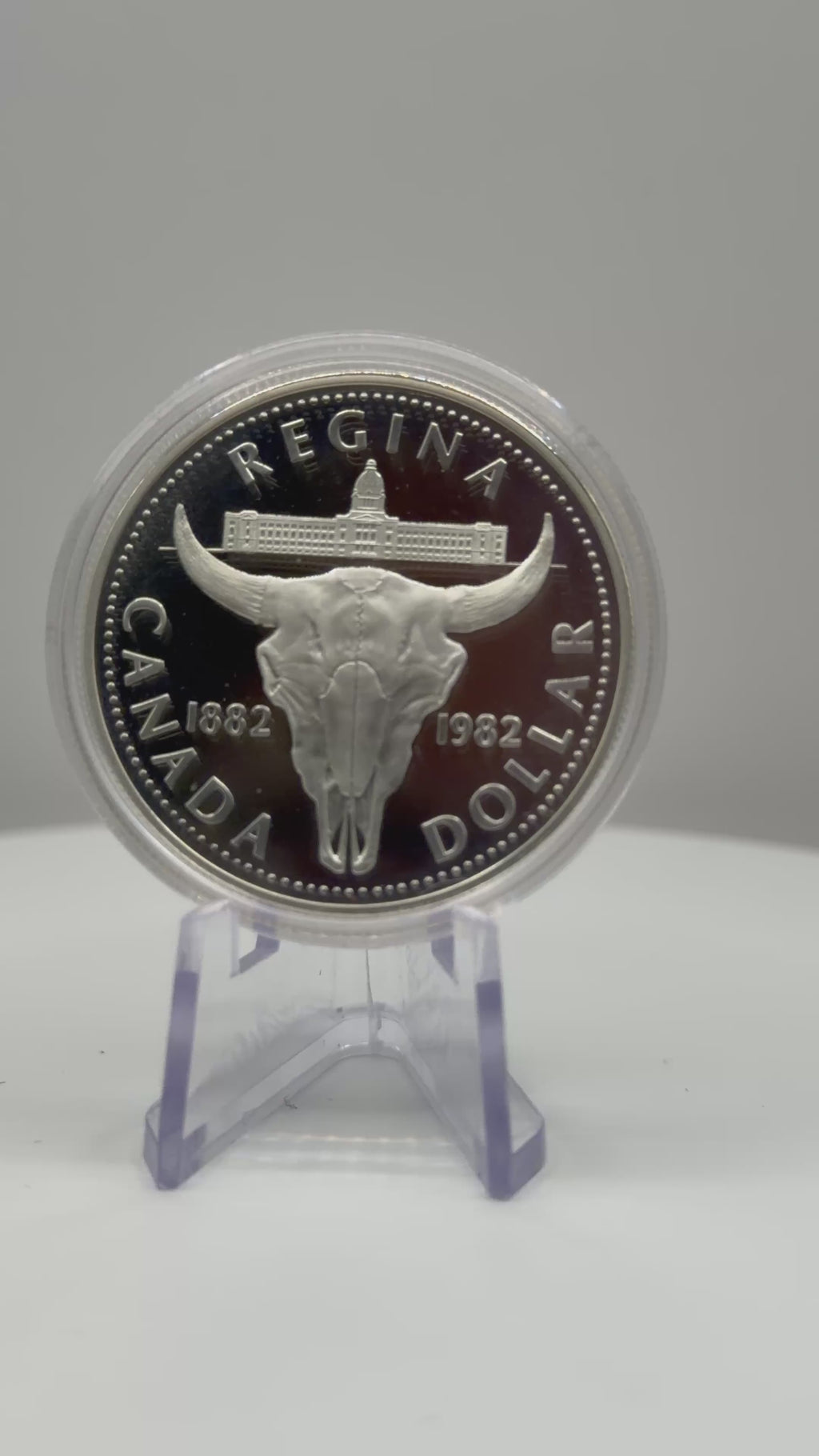 1982 Canada Regina Centennial $1 Silver Proof Coin Boxed