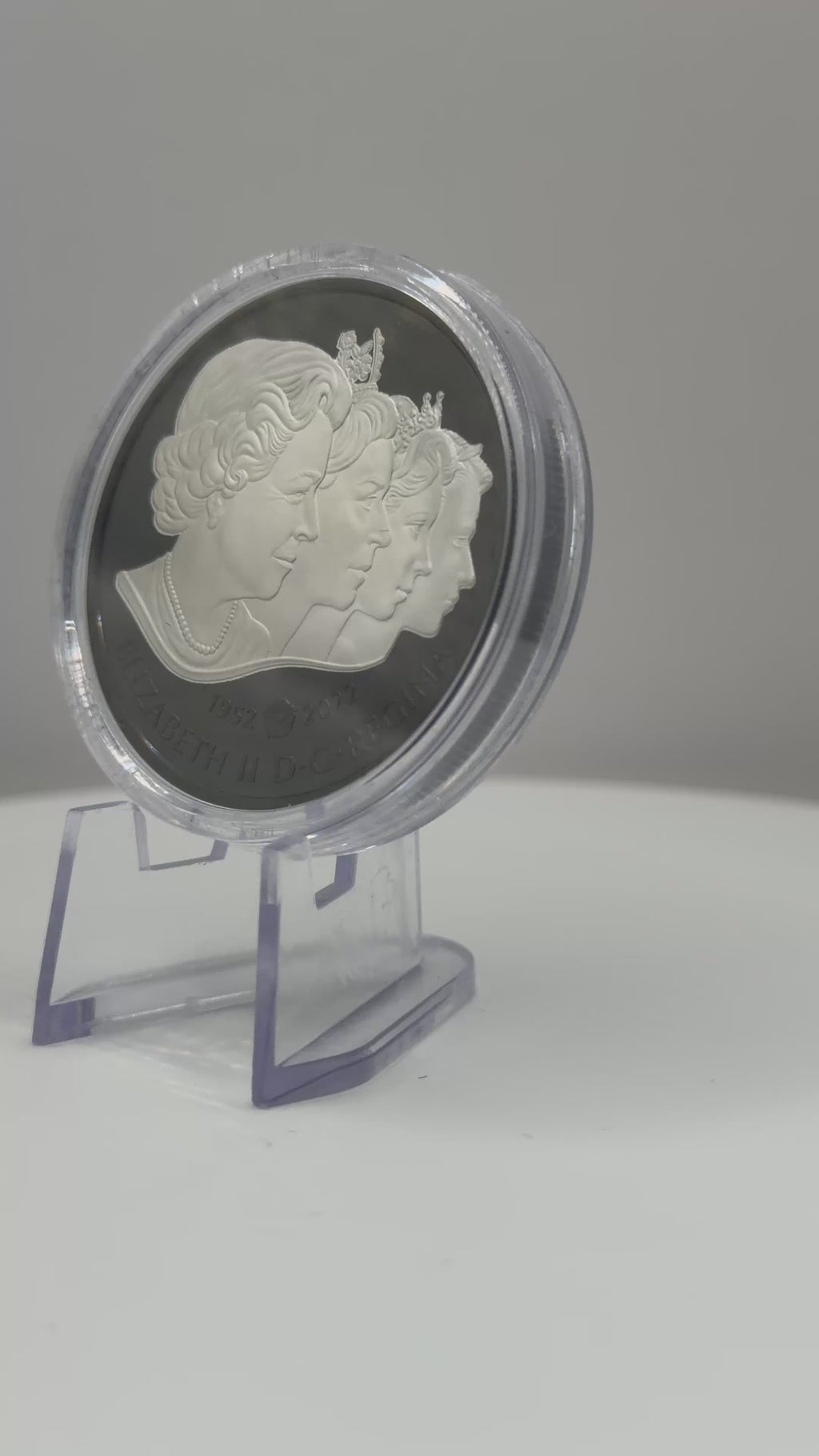 2022 Canada $20 Queen Elizabeth II’s Royal Cypher 1 oz Pure Silver Coin (Black Rhodium Plated)