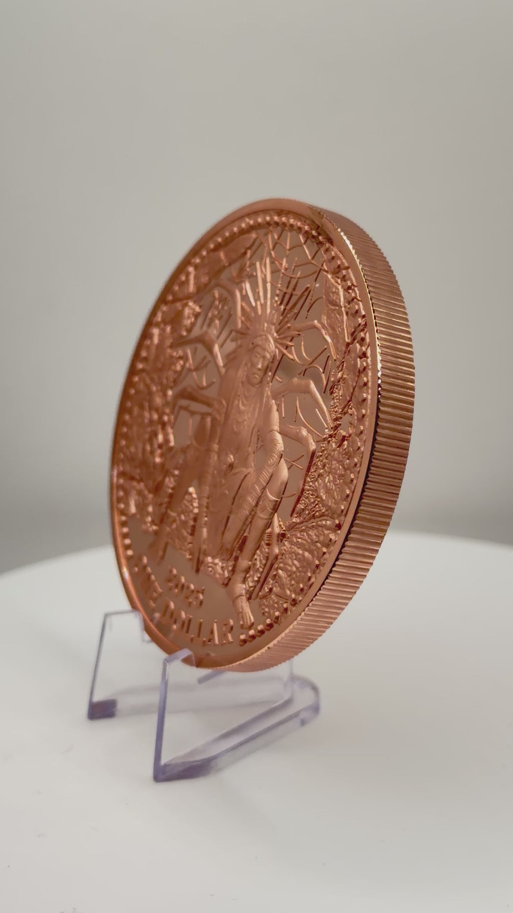 2025 Mesa Grande 5 oz. Copper $1 Coin Iktómi Spider Dollar