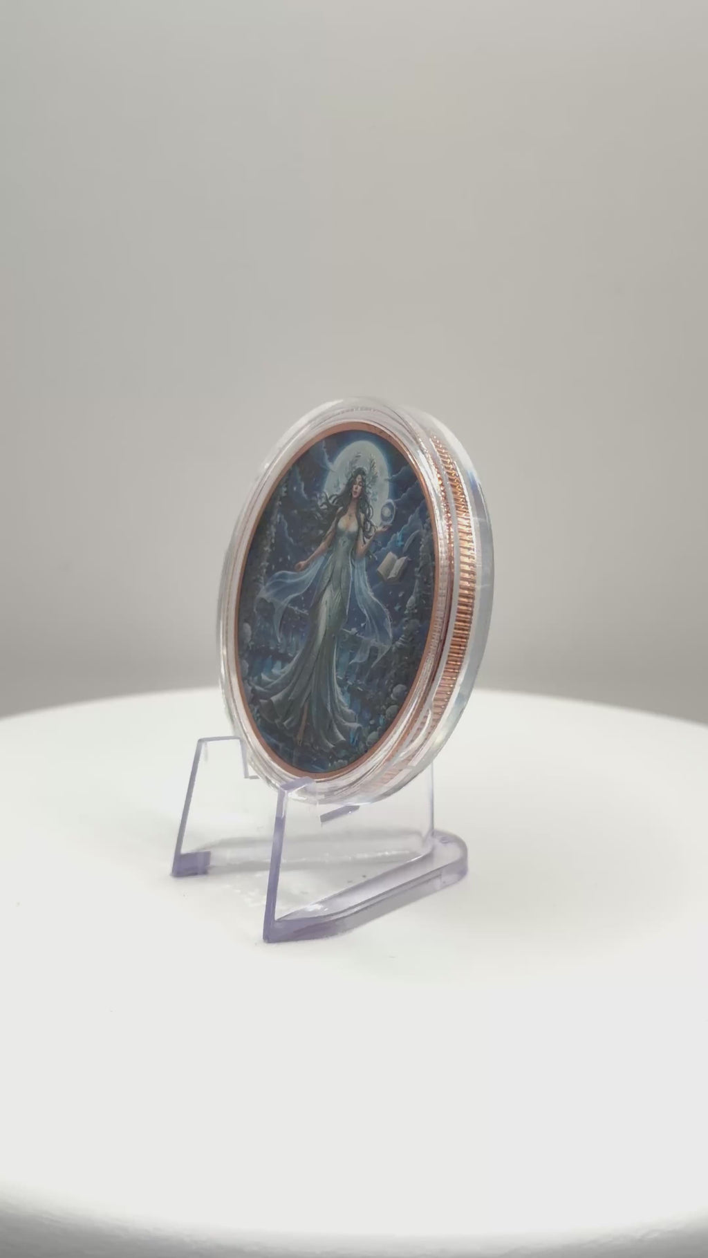 Celestial Moon Goddess 1 oz Colorized .999 Copper Round
