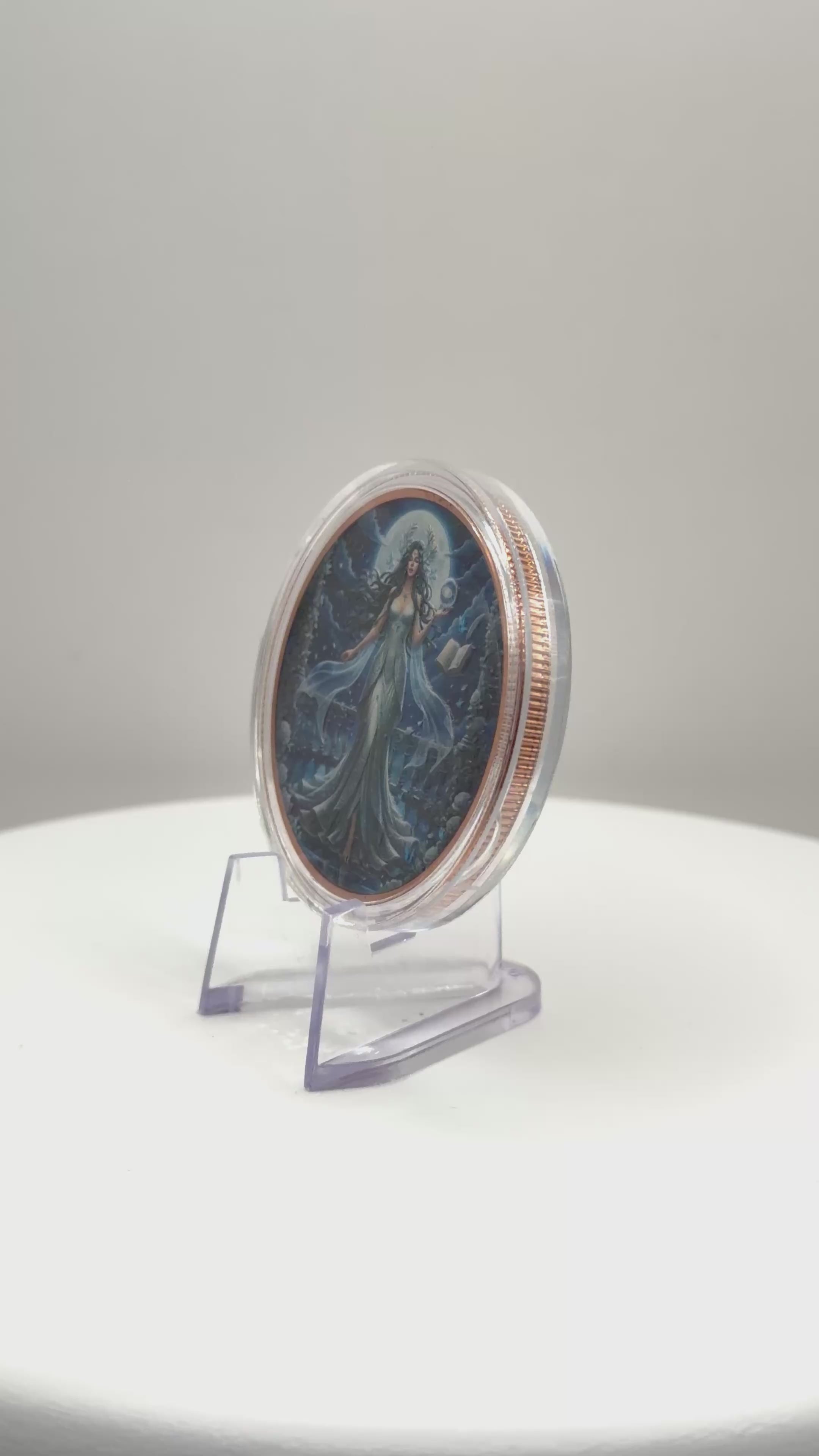 Celestial Moon Goddess 1 oz Colorized .999 Copper Round