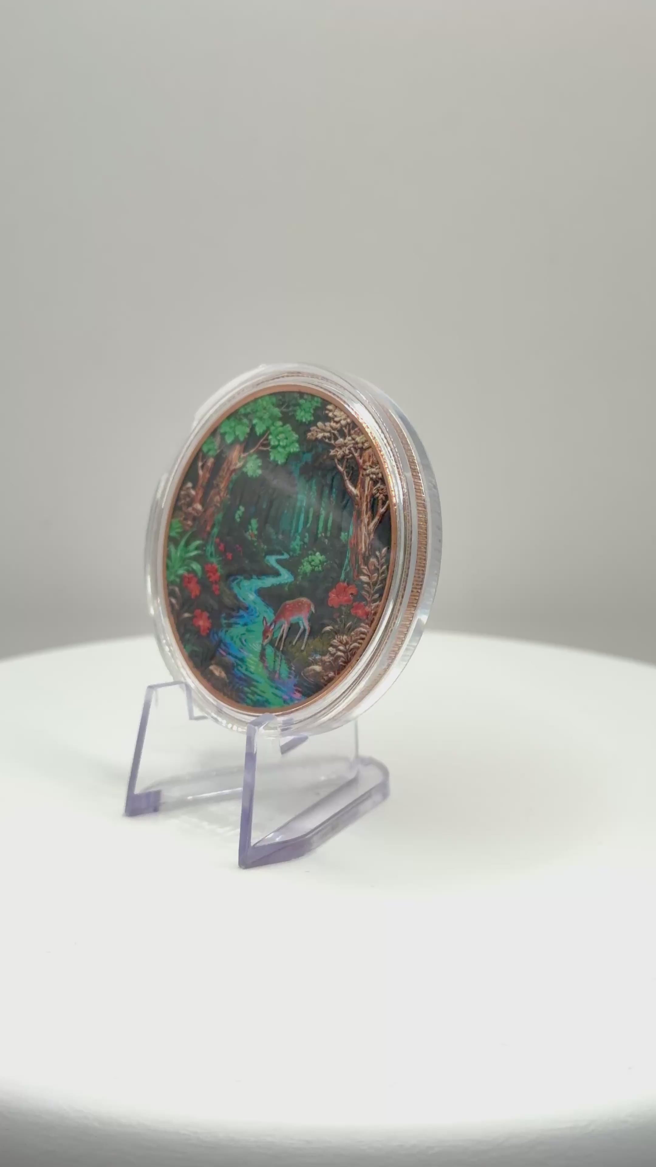 Enchanted Forest Fawn 1 oz Colorized .999 Copper Round Bullion