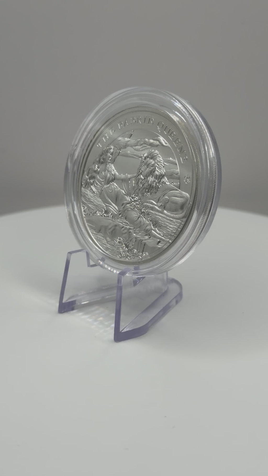 2024 St. Helena 1 oz Silver BU Coin - The Faerie Queene: Una and the Lion (.999 Fine)