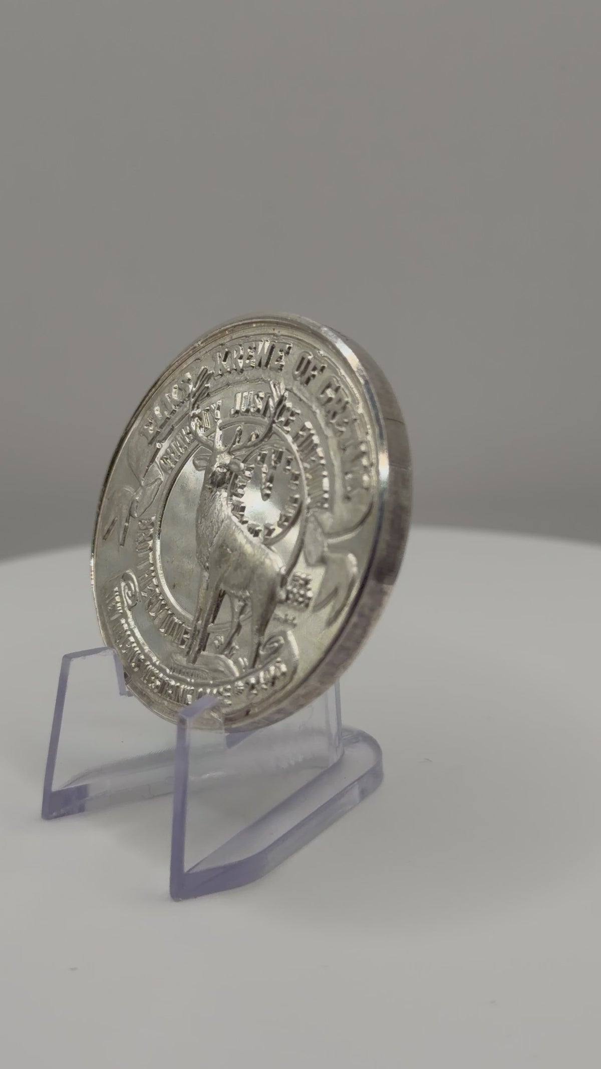 1989 The Old Gretna Ferry Boat 1 oz .999 Fine Silver Commemorative Round