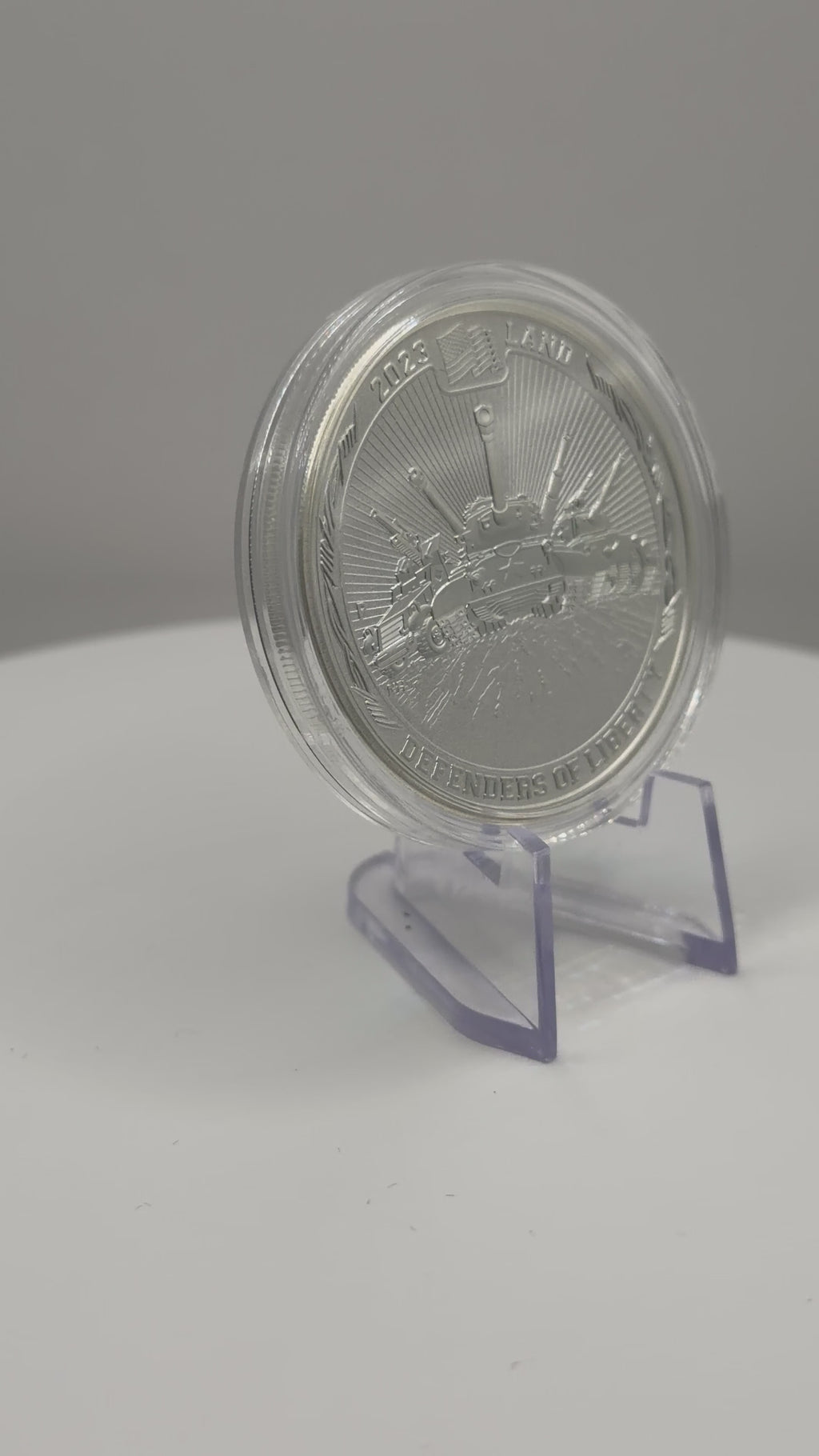 2023 Defenders of Liberty "Land" 1 oz Fine Silver Round (.999 Pure)