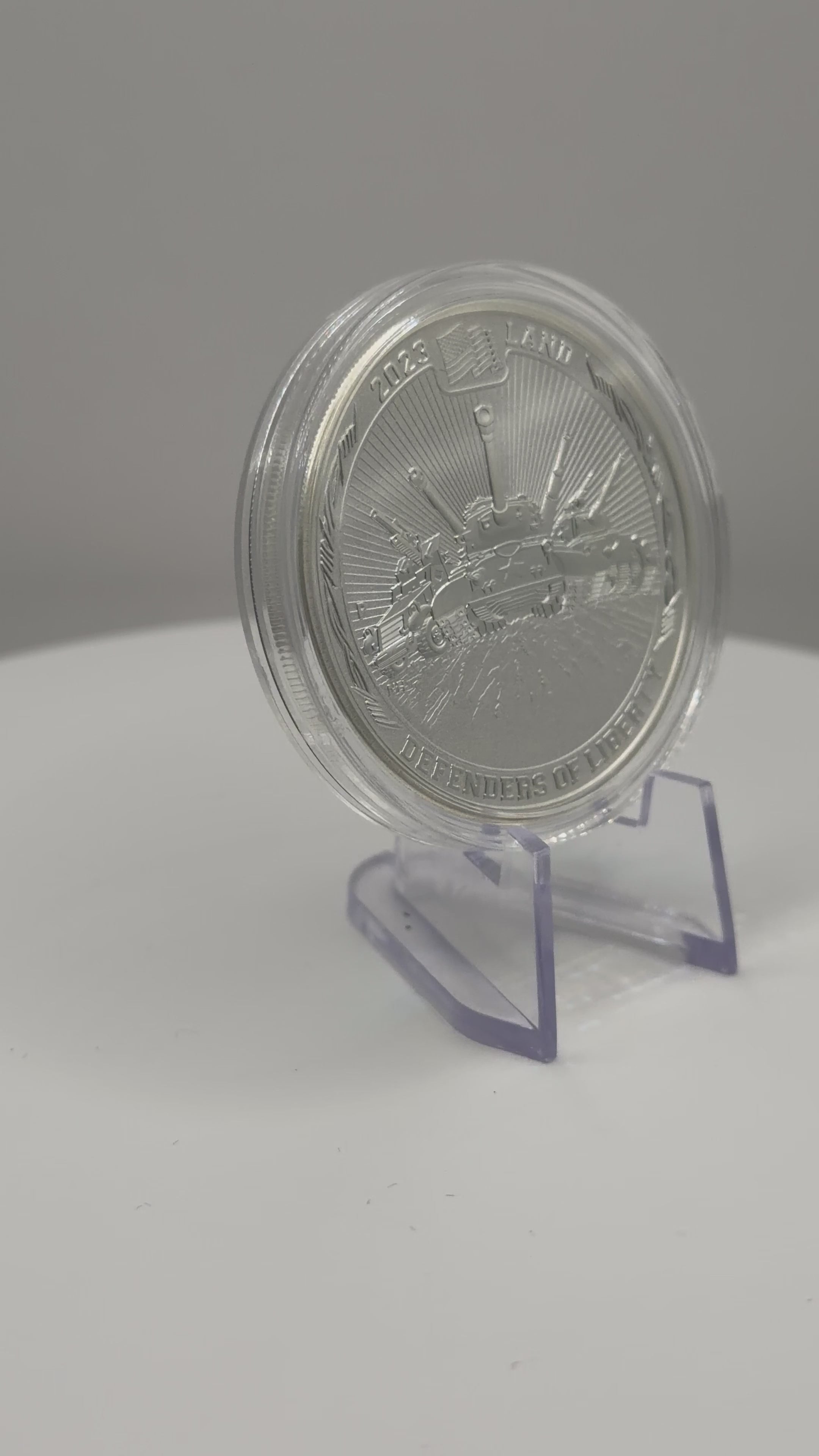 2023 Defenders of Liberty "Land" 1 oz Fine Silver Round (.999 Pure)
