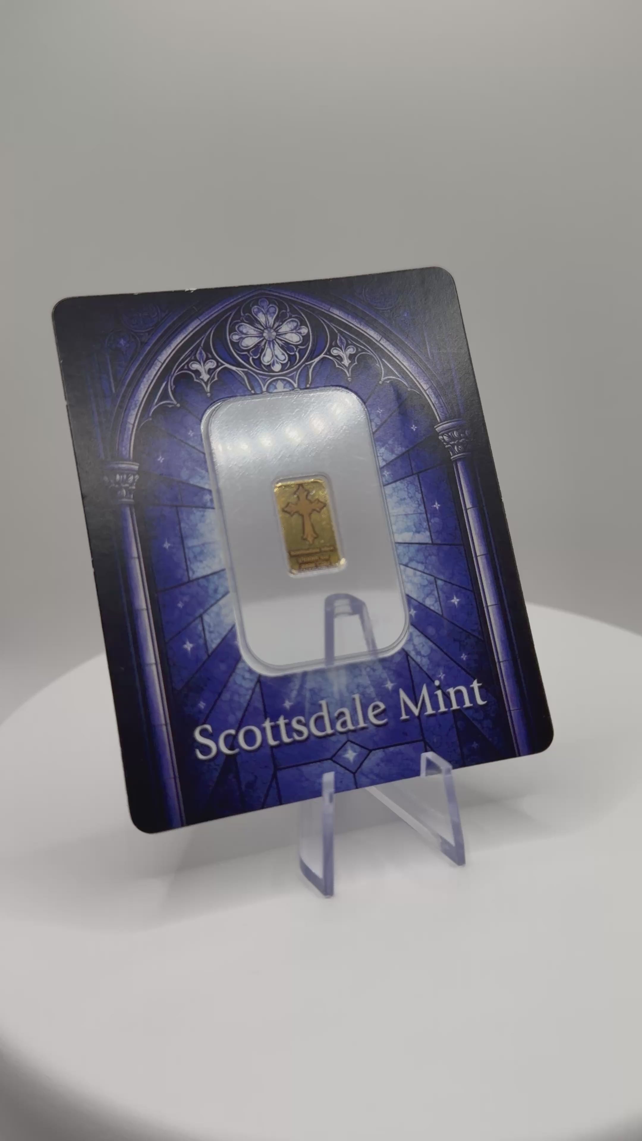 Scottsdale Mint 1/100 oz Gold Cross Bar Certi-Lock Assay