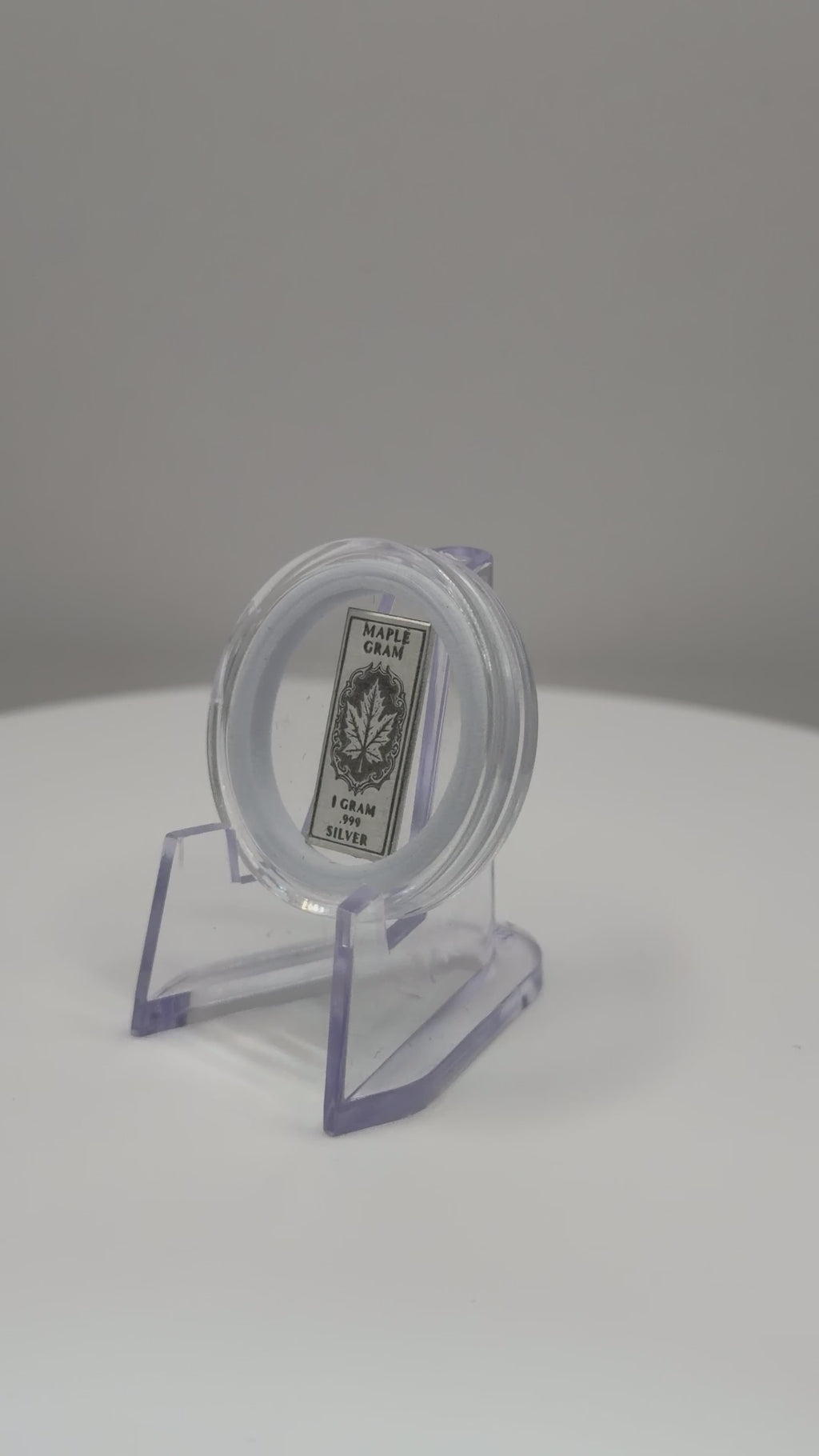 1 Gram .999 Fine Silver Bar - Maple Gram Collector Edition