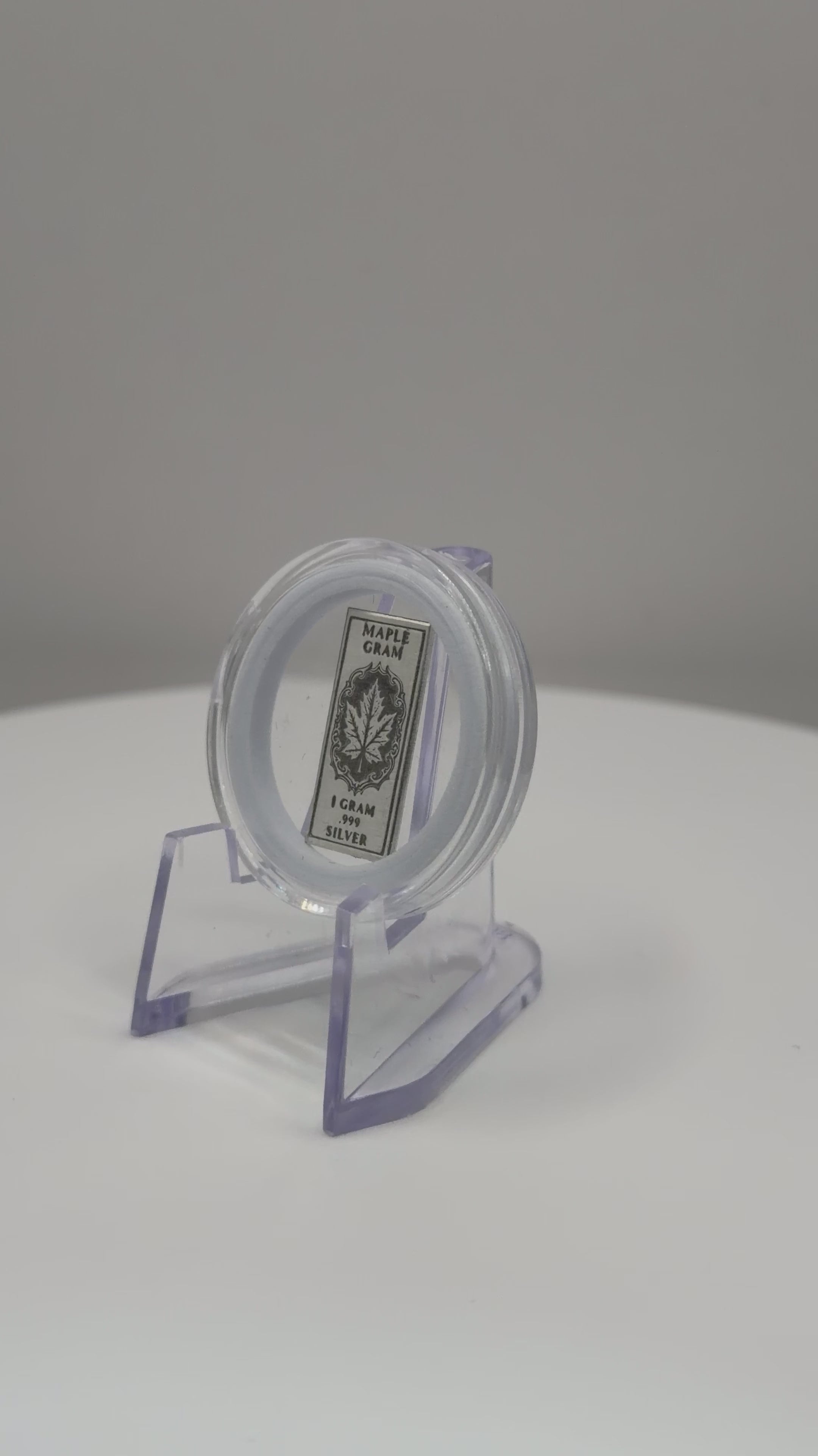 1 Gram .999 Fine Silver Bar - Maple Gram Collector Edition
