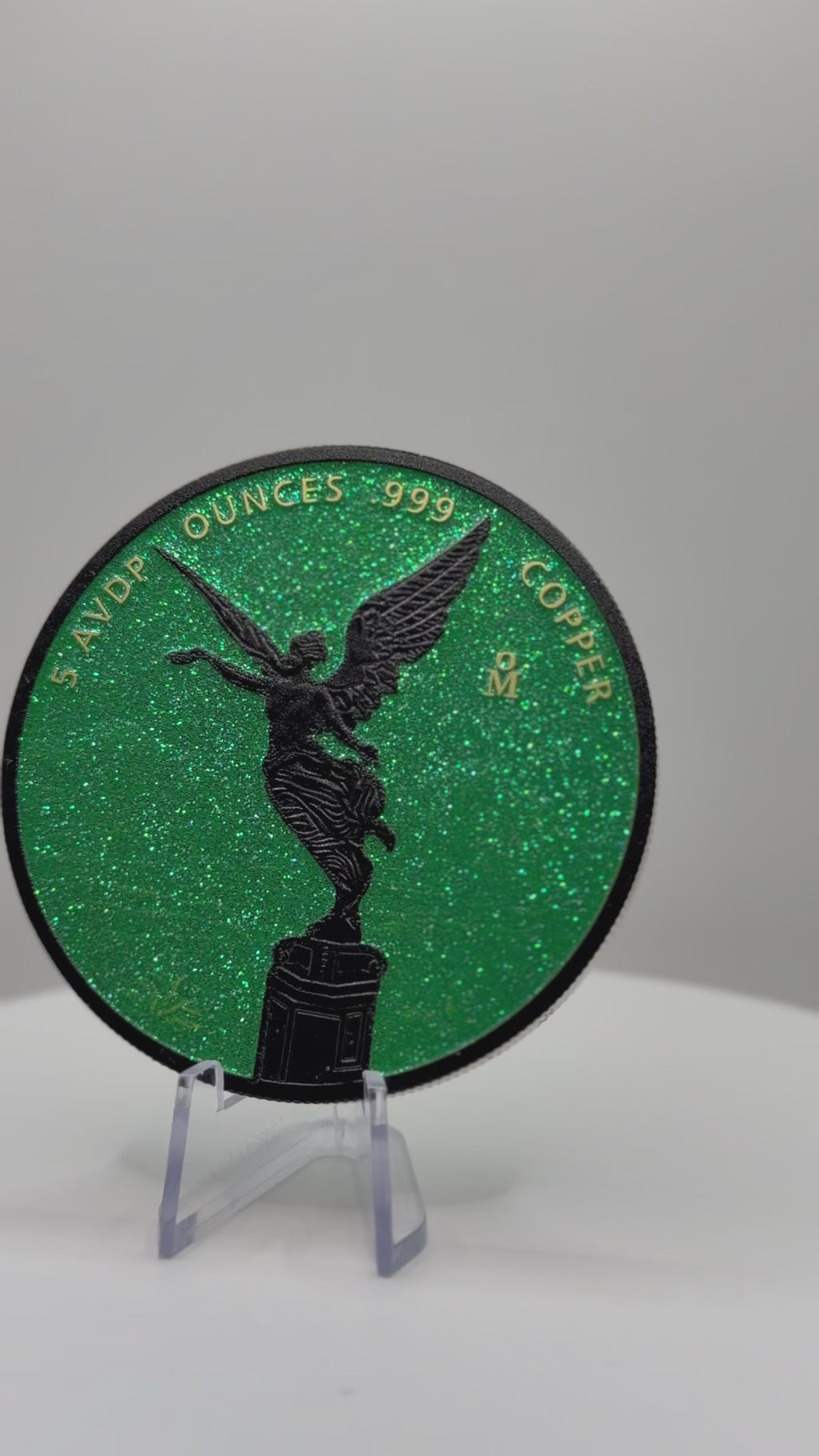 5 oz Libertad Tribute .999 Copper Round – Green Diamond Dusted Edition