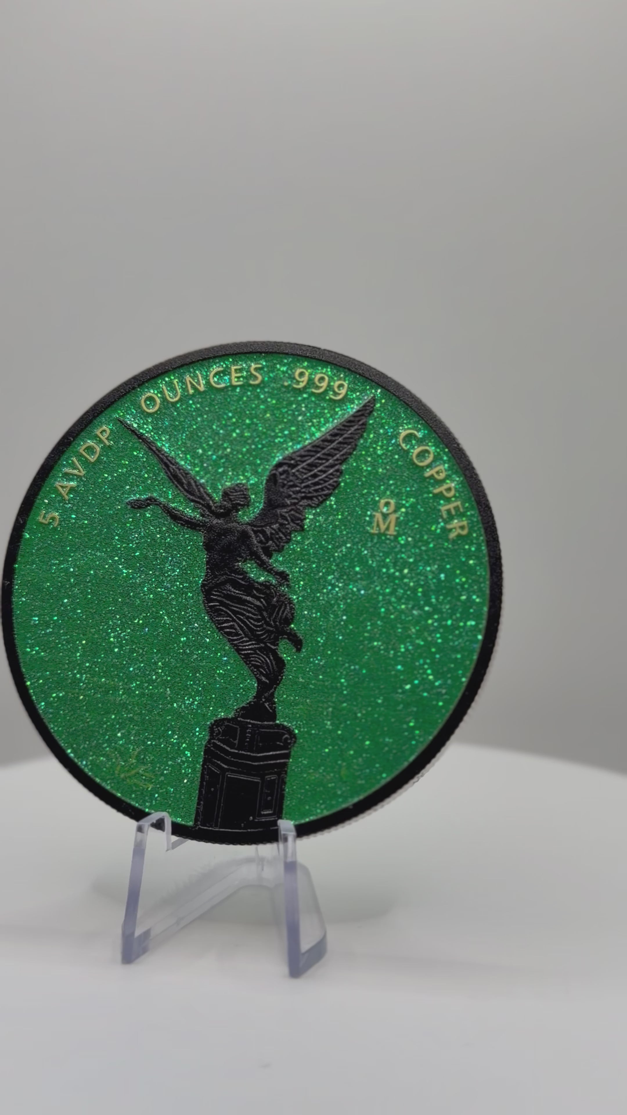 5 oz Libertad Tribute .999 Copper Round – Green Diamond Dusted Edition