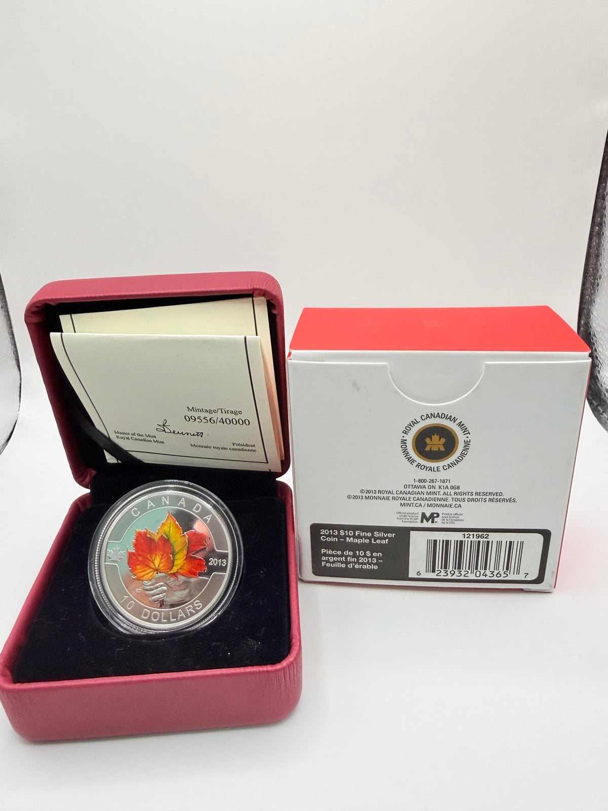 2013 Canada $10 O Canada Series: Maple Leaf 1/2 oz Fine Silver Coin (With Box & COA) - MMmetalsandmore