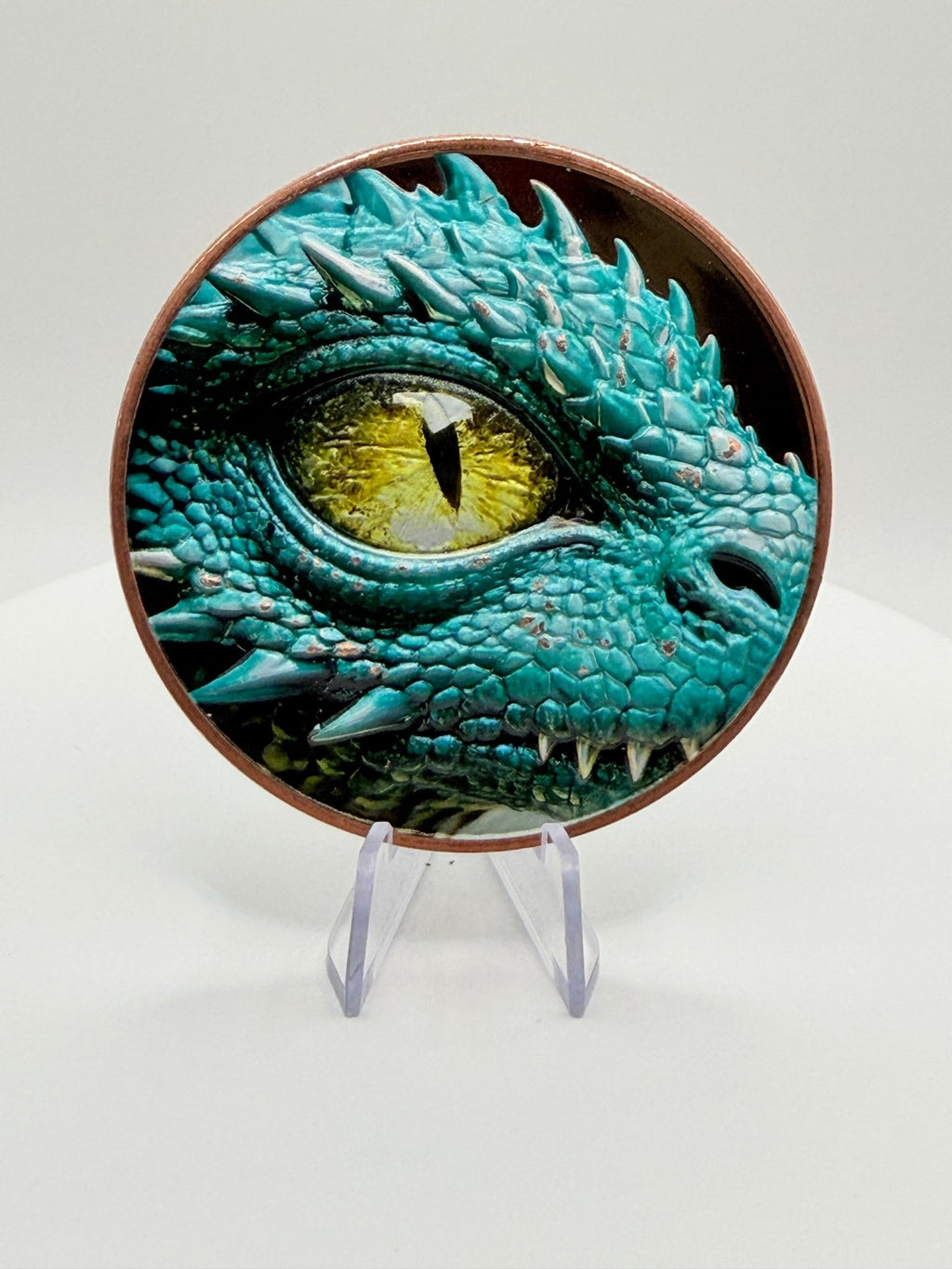 Storm Dragon 5 oz .999 Fine Copper Round – Colorized Fantasy Collectible - MMmetalsandmore
