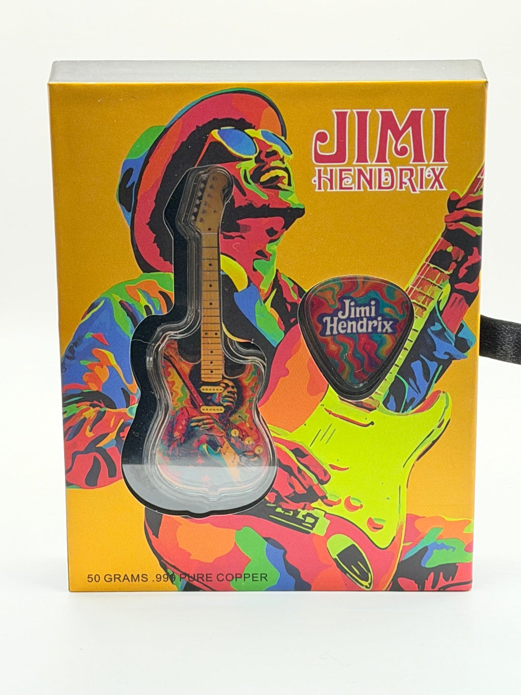 2026 Rock Icons Guitar & Pick Set 54.6g .999 Pure Copper Limited Edition Box - MMmetalsandmore