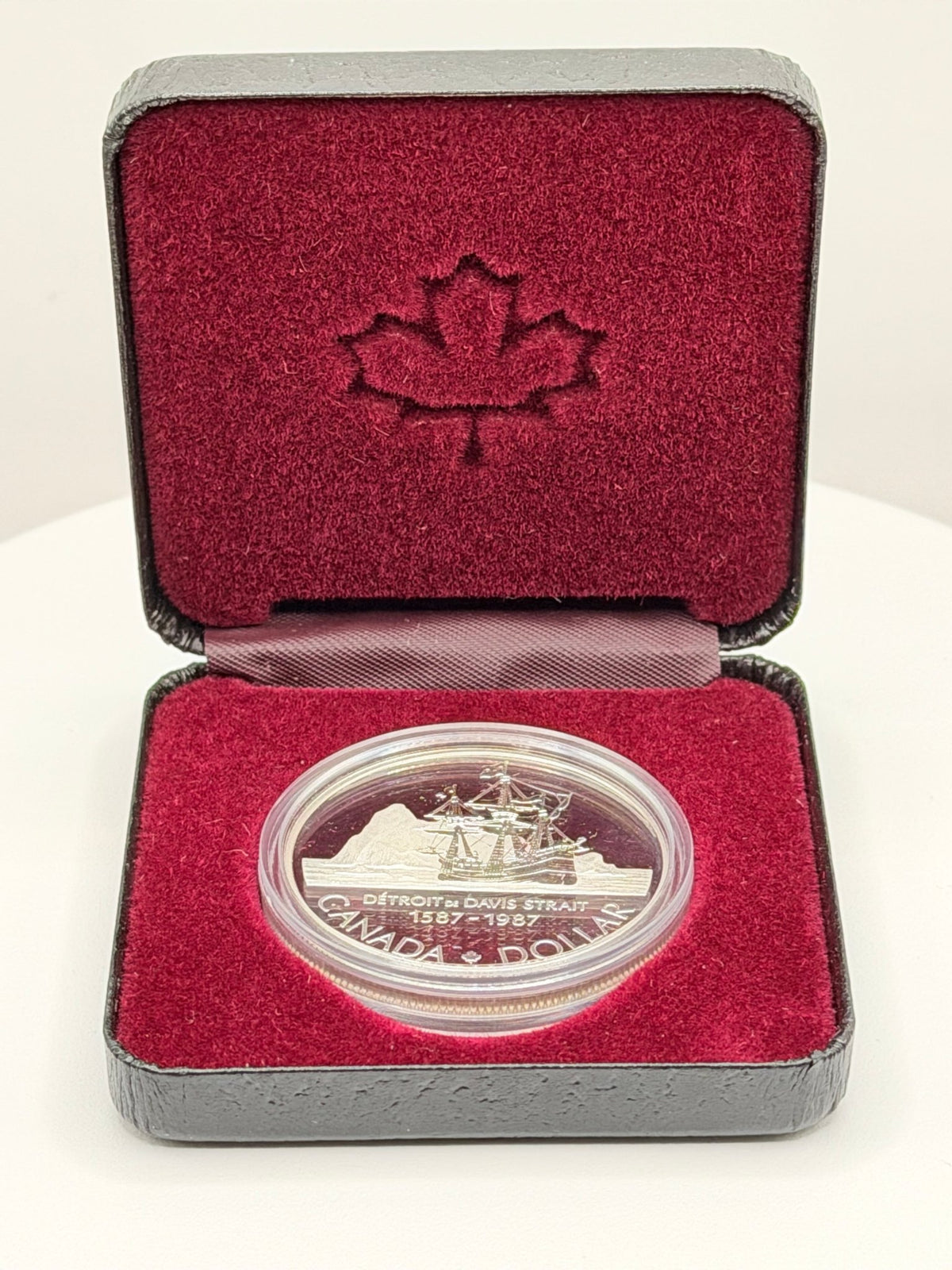 1987 Canada Davis Strait Centennial $1 Silver Proof Coin Boxed - MMmetalsandmore
