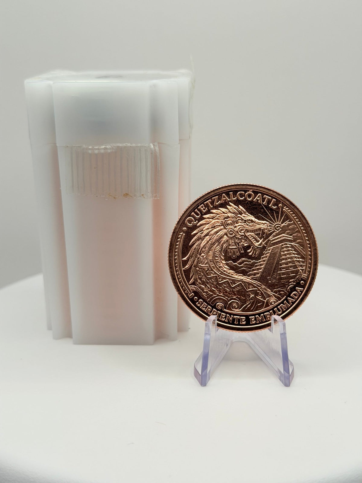 Quetzalcoatl 1 oz .999 Pure Copper Round - Legado Mexicano Coin - MMmetalsandmore