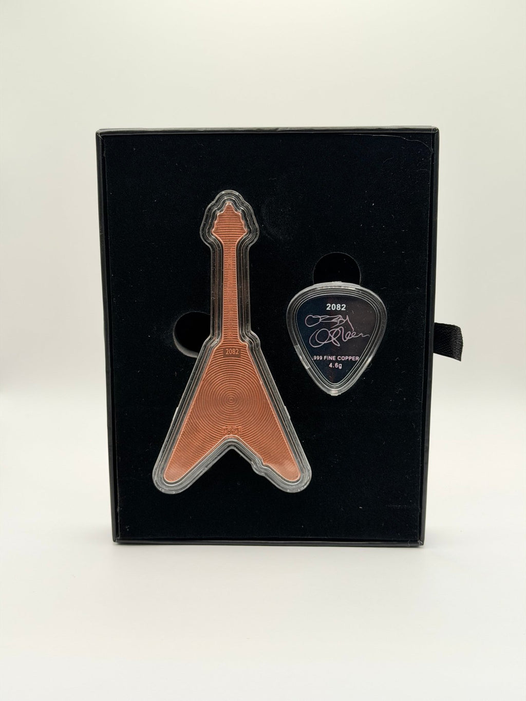 2026 Rock Icons Guitar & Pick Set 54.6g .999 Pure Copper Limited Edition Box - MMmetalsandmore