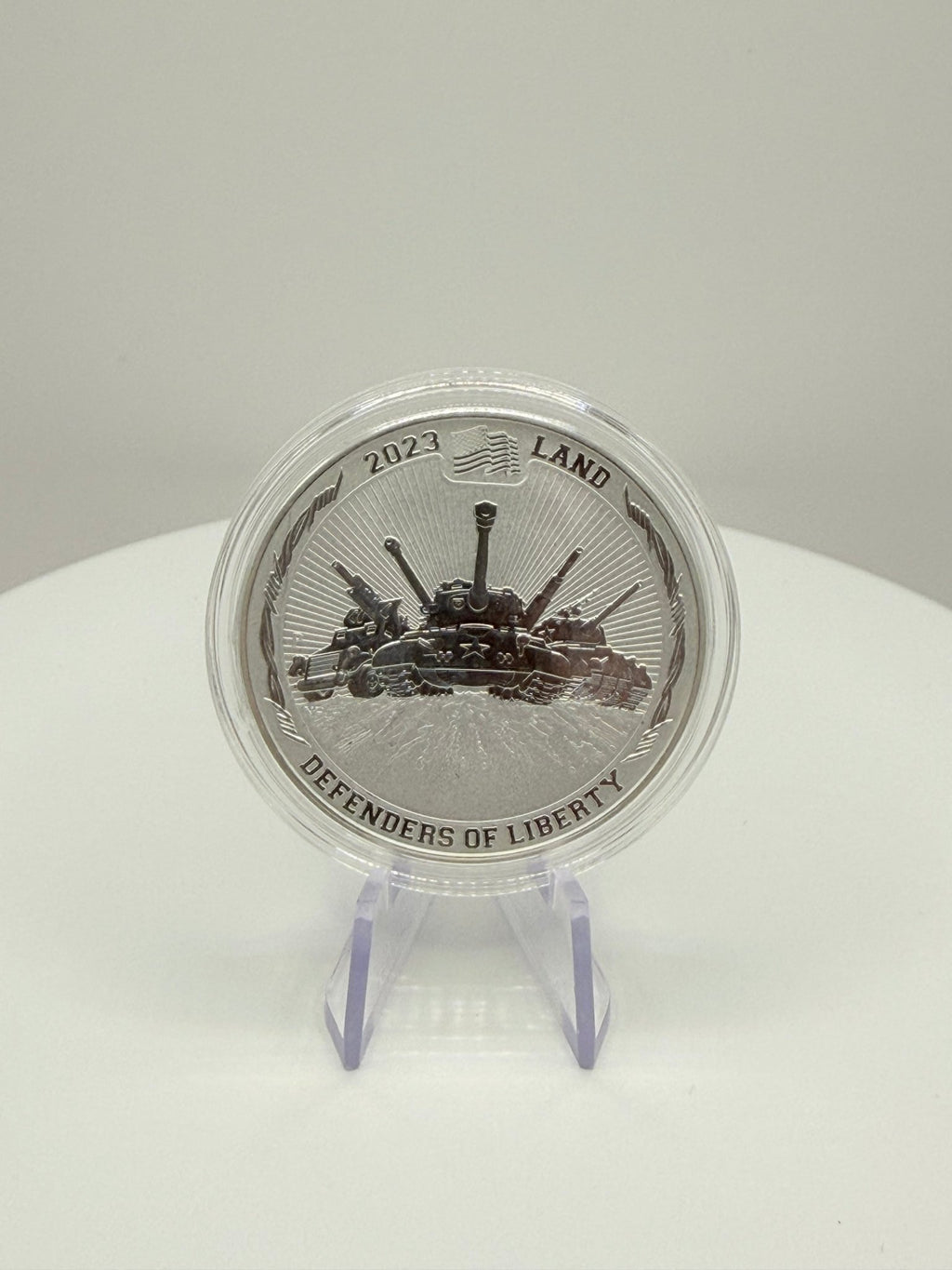 2023 Defenders of Liberty "Land" 1 oz Fine Silver Round (.999 Pure) - MMmetalsandmore