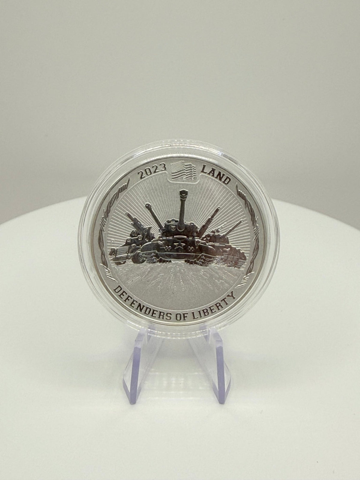 2023 Defenders of Liberty "Land" 1 oz Fine Silver Round (.999 Pure) - MMmetalsandmore