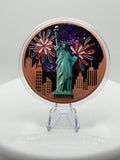 2025 Independence Day 5 oz Colorized Copper Round – Statue of Liberty Bullion - MMmetalsandmore