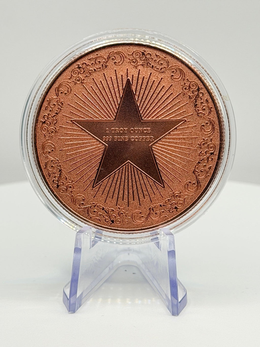 Midnight Timber Wolf Moon 1 oz .999 Fine Copper Art Round - Limited Edition Colorized Bullion - MMmetalsandmore