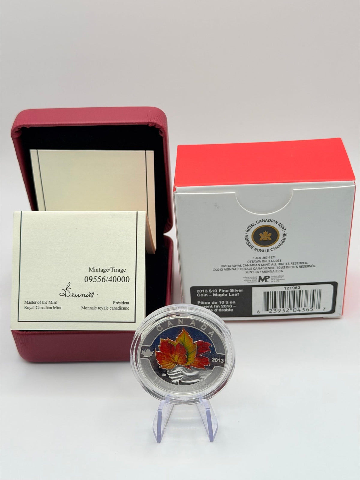2013 Canada $10 O Canada Series: Maple Leaf 1/2 oz Fine Silver Coin (With Box & COA) - MMmetalsandmore
