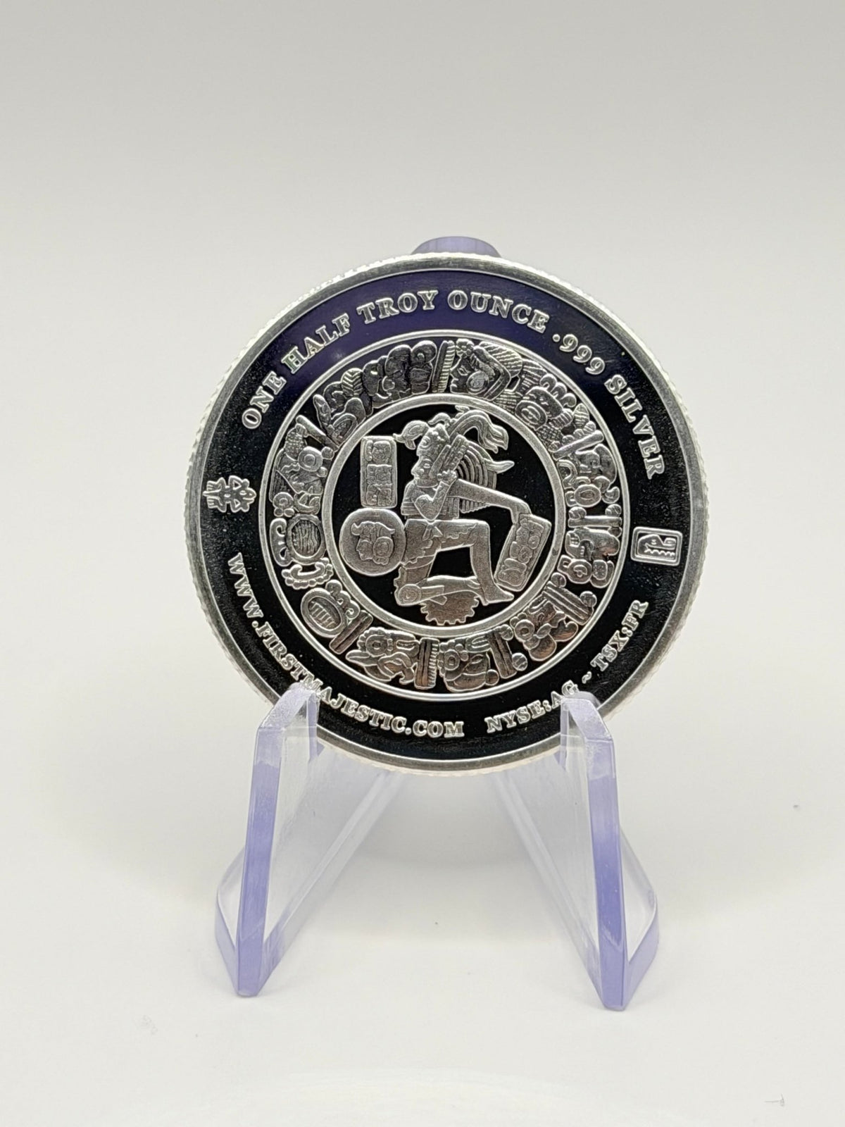 First Majestic 1/2 oz .999 Fine Silver Mayan Art Commemorative Round - MMmetalsandmore