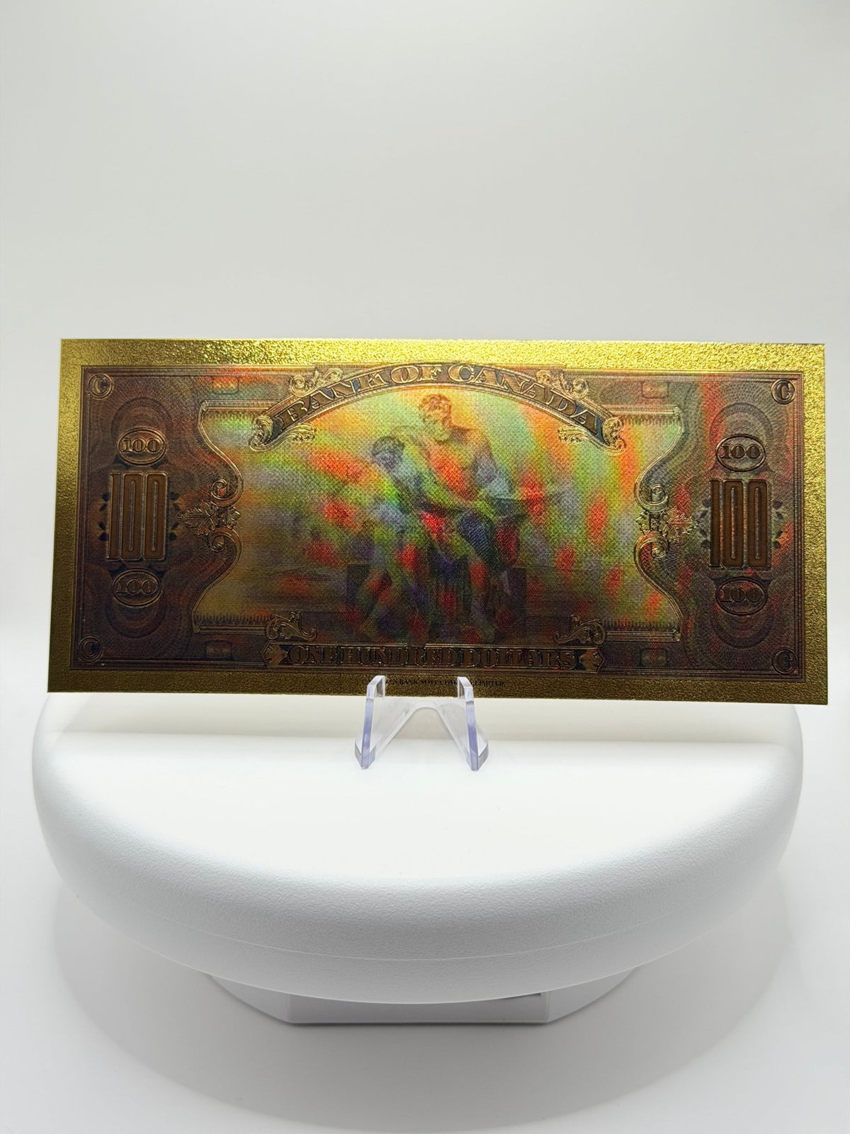 Lot of Bank of Canada One Dollar Gold Foil Note Replica, Vintage Canadian Currency Decor, 24K Plated Novelty Banknote Gift - MMmetalsandmore